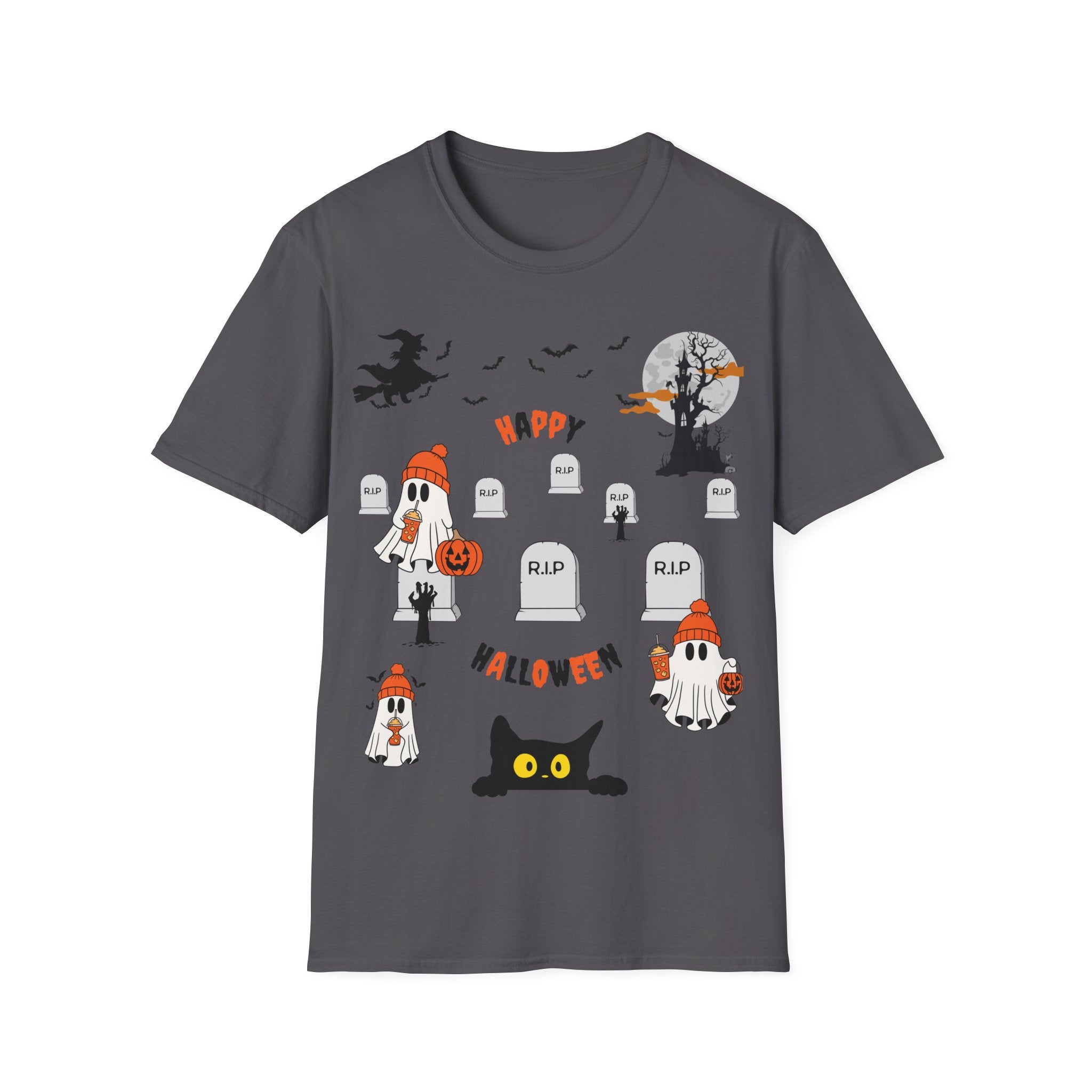 Halloween Witch Castle Cemetery Unisex T-Shirt