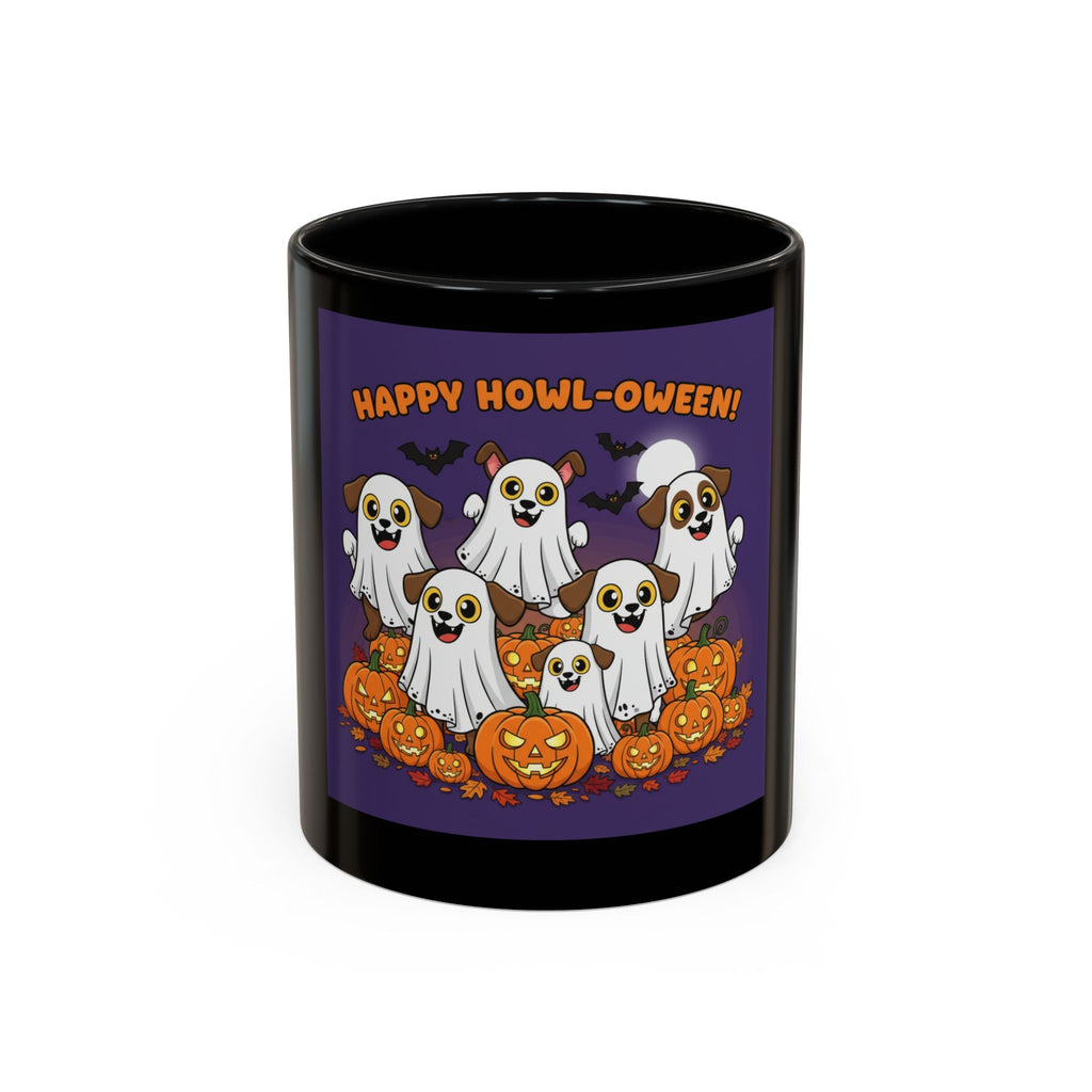 Halloween Coffee Mug with Cute Ghosts, Fun Mug for Halloween Decor, Gift for Dog Lovers, Spooky Season Essential, Pet-Themed Mug