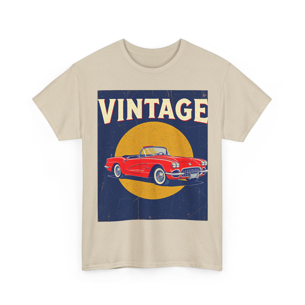 Vintage Car Graphic Tee, Retro Car Oldtimer Muscle Car Style
