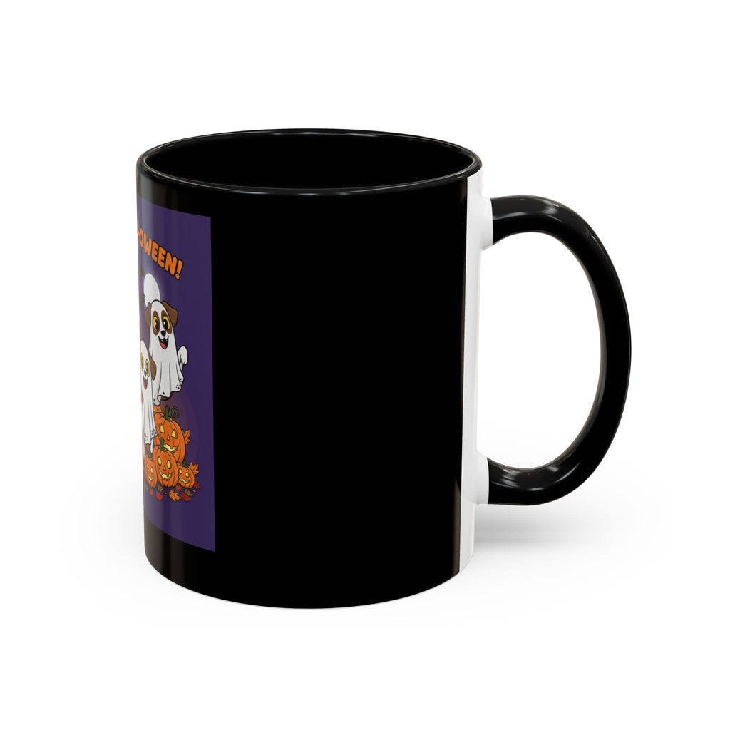 Halloween Coffee Mug with Cute Ghosts, Fun Mug for Halloween Decor, Gift for Dog Lovers, Spooky Season Essential, Pet-Themed Mug