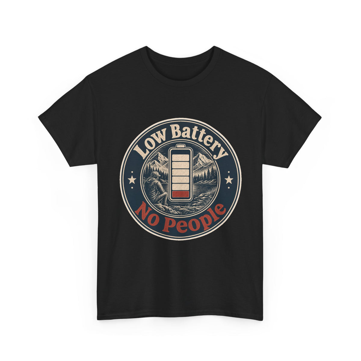 Social Battery Empty T-Shirt – unisex t-shirt by PrintMyDream