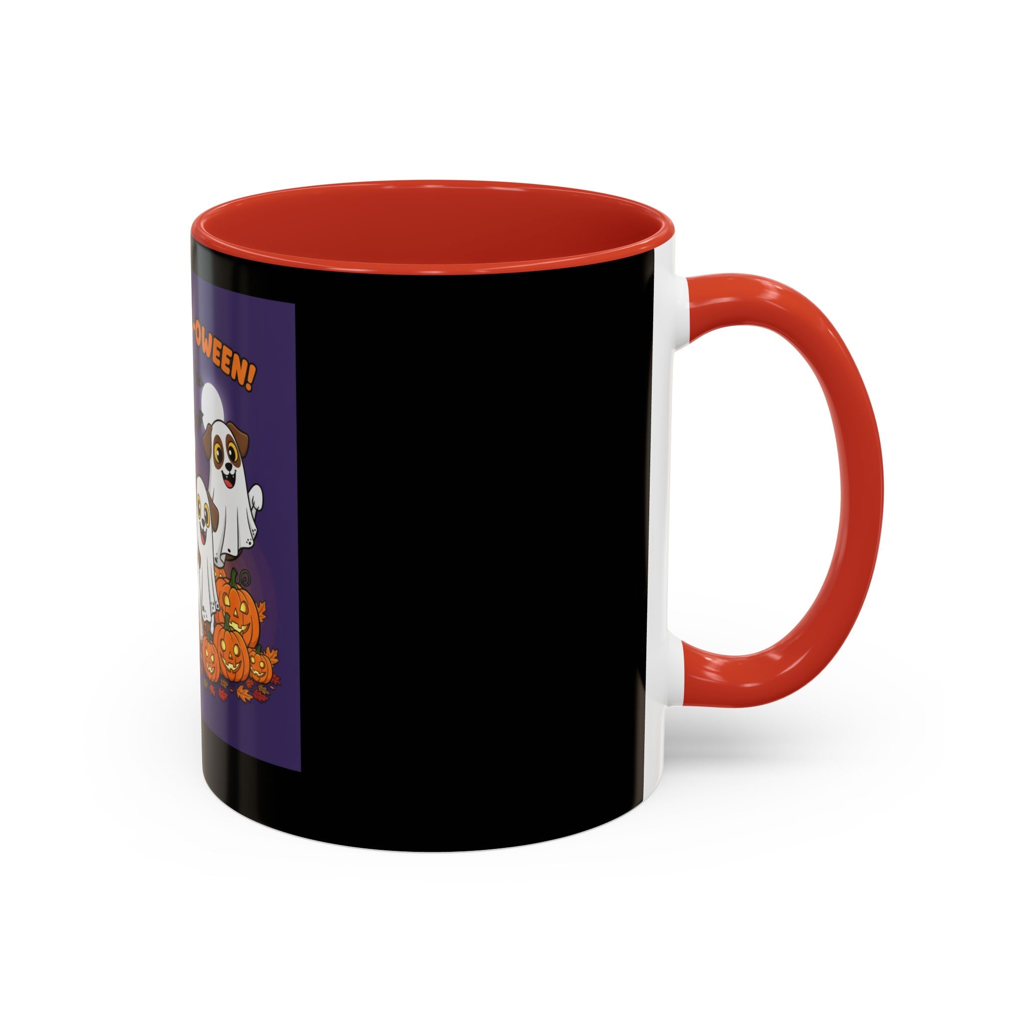 Halloween Coffee Mug with Cute Ghosts, Fun Mug for Halloween Decor, Gift for Dog Lovers, Spooky Season Essential, Pet-Themed Mug
