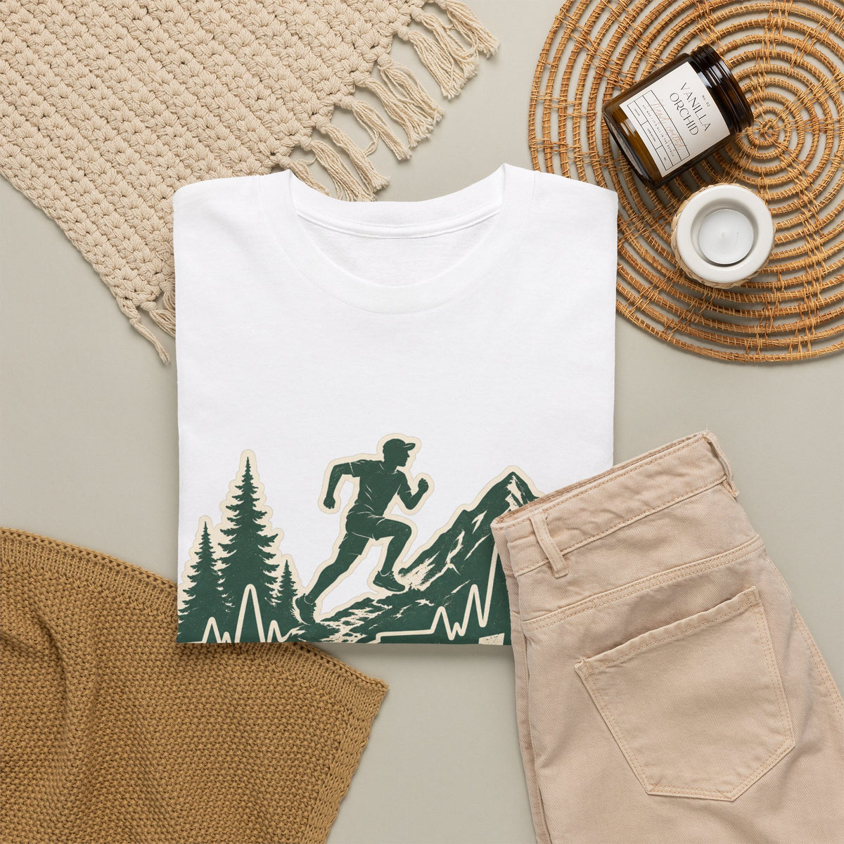 Trail Runner Heartbeat T-Shirt - Adventure Fitness