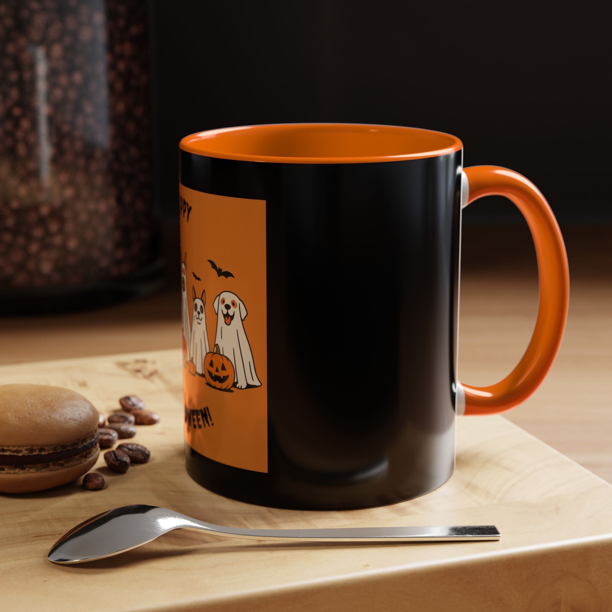 Halloween Ghosts Coffee Mug, Spooky Mug, Autumn Drinkware, Trick or Treat Gift, Holiday Coffee Cup