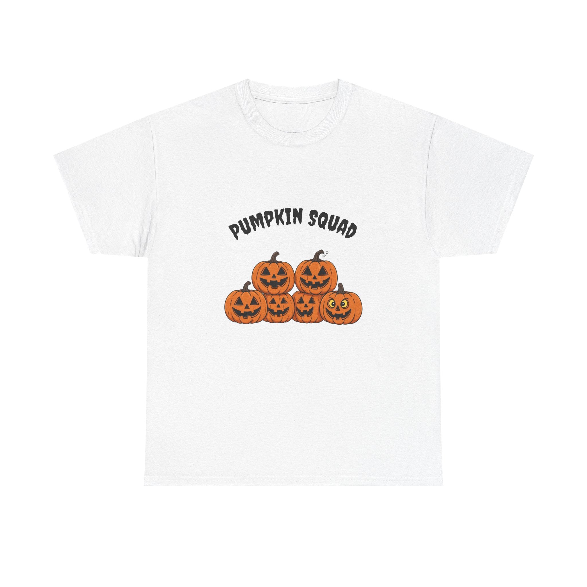 Funny Halloween T-Shirt - Pumpkin Squad | Cute Jack-o'-Lanterns with Funny Faces | Spooky Season Graphic Tee