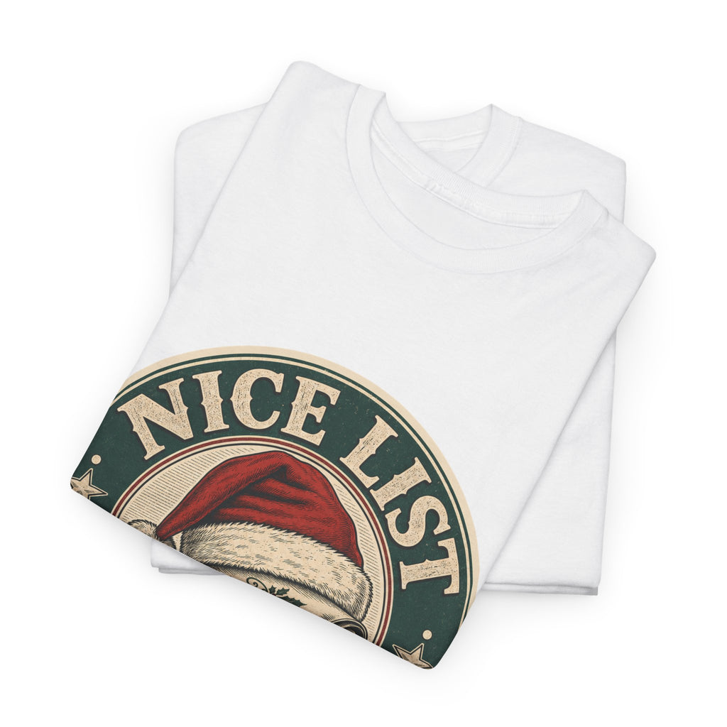 Nice List Certified Christmas T-Shirt – unisex t-shirt by PrintMyDream