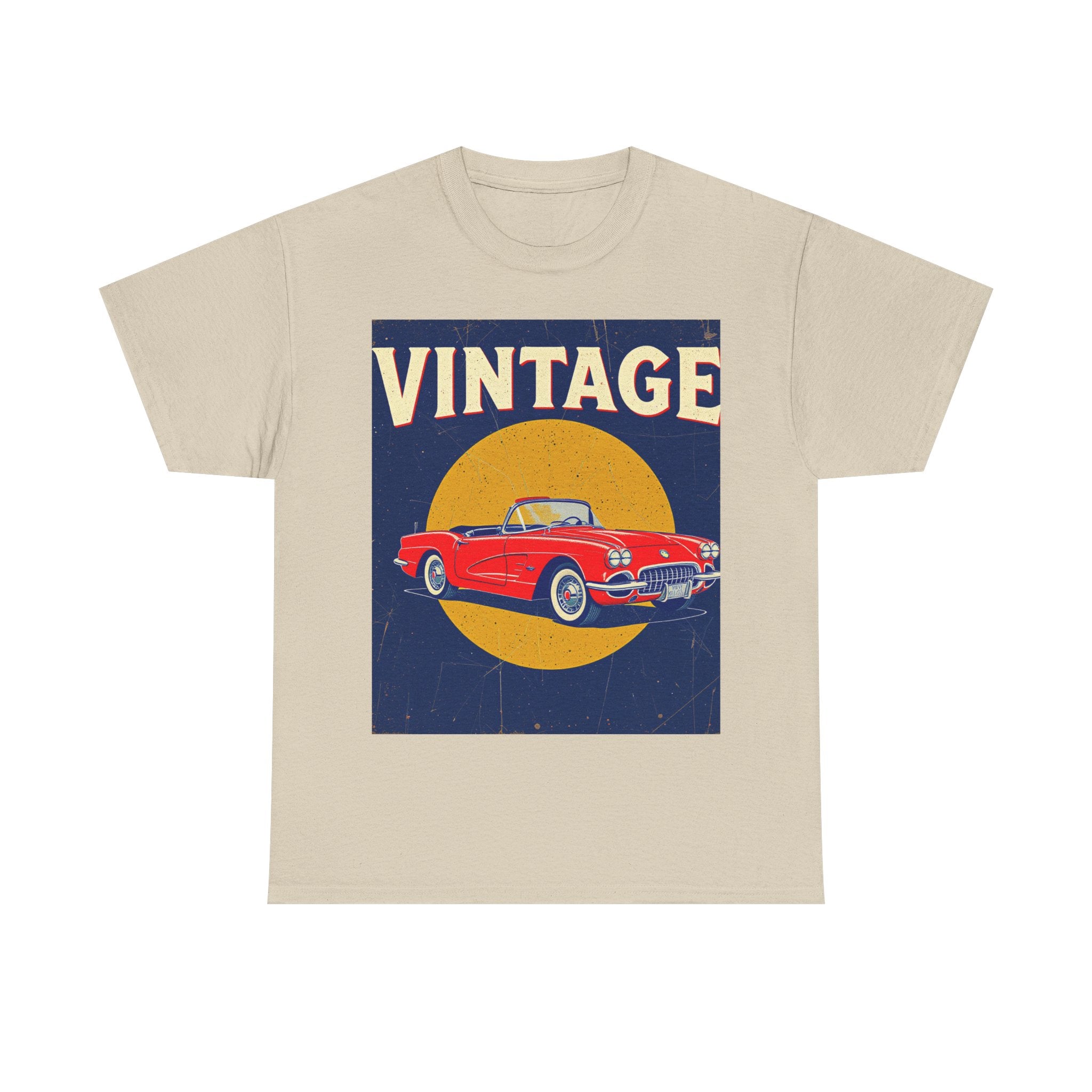 Vintage Car Graphic Tee, Retro Car Oldtimer Muscle Car Style
