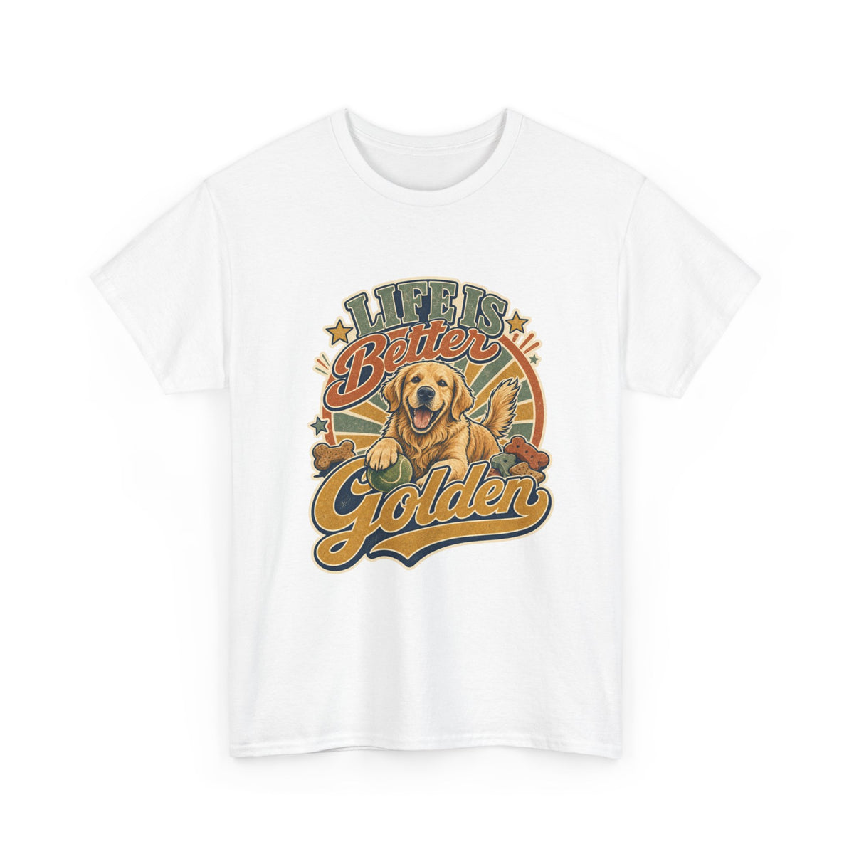 Life Is Better Golden T-Shirt – unisex t-shirt by PrintMyDream
