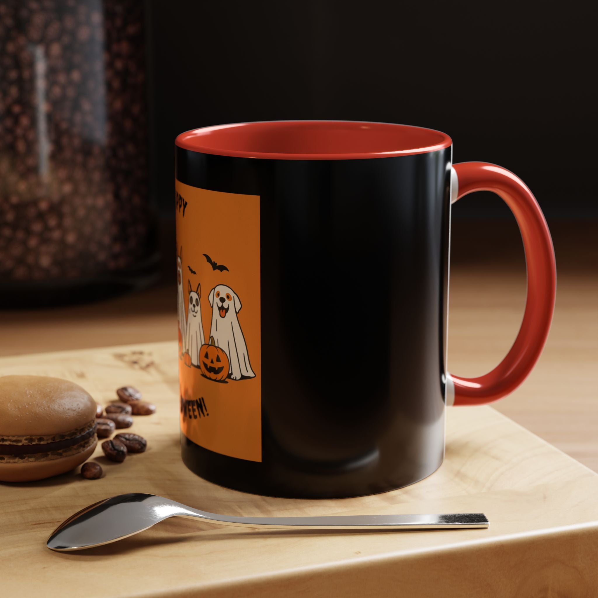 Halloween Ghosts Coffee Mug, Spooky Mug, Autumn Drinkware, Trick or Treat Gift, Holiday Coffee Cup