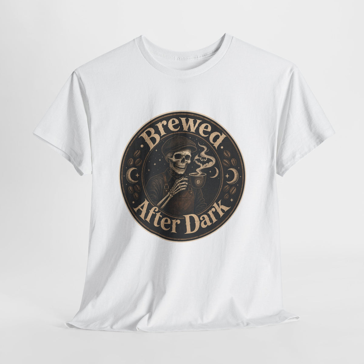 Grinning Skeleton Barista T-Shirt – unisex t-shirt by PrintMyDream