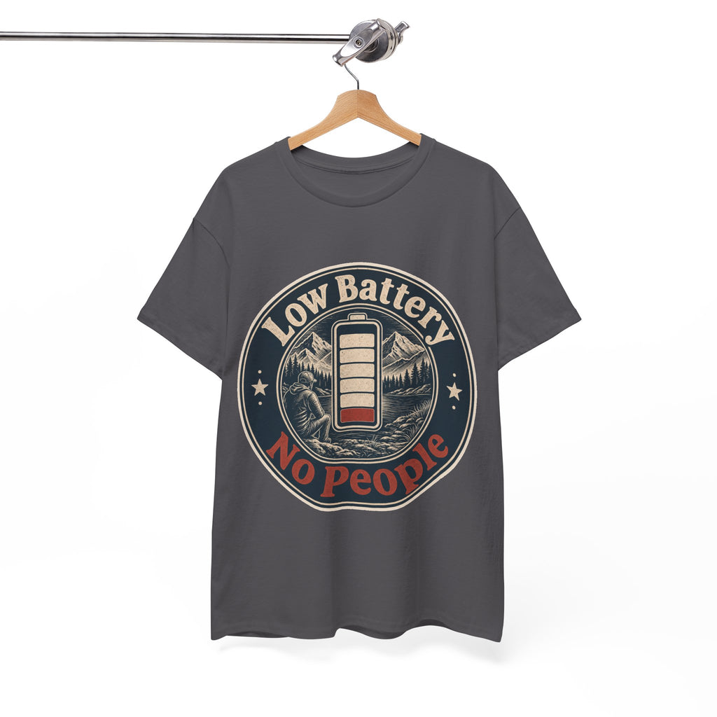 Social Battery Empty T-Shirt - Introvert Humor