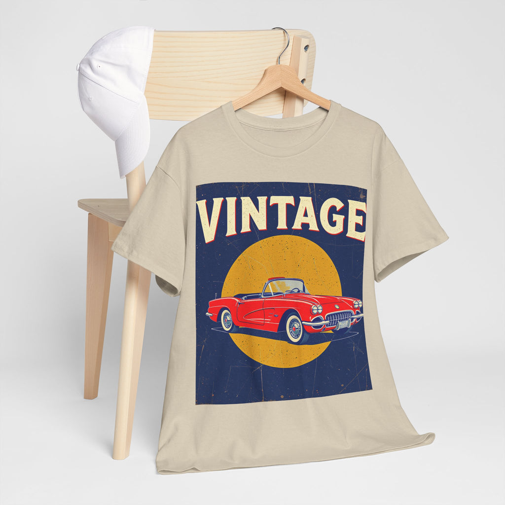 Vintage Car Graphic Tee, Retro Car Oldtimer Muscle Car Style