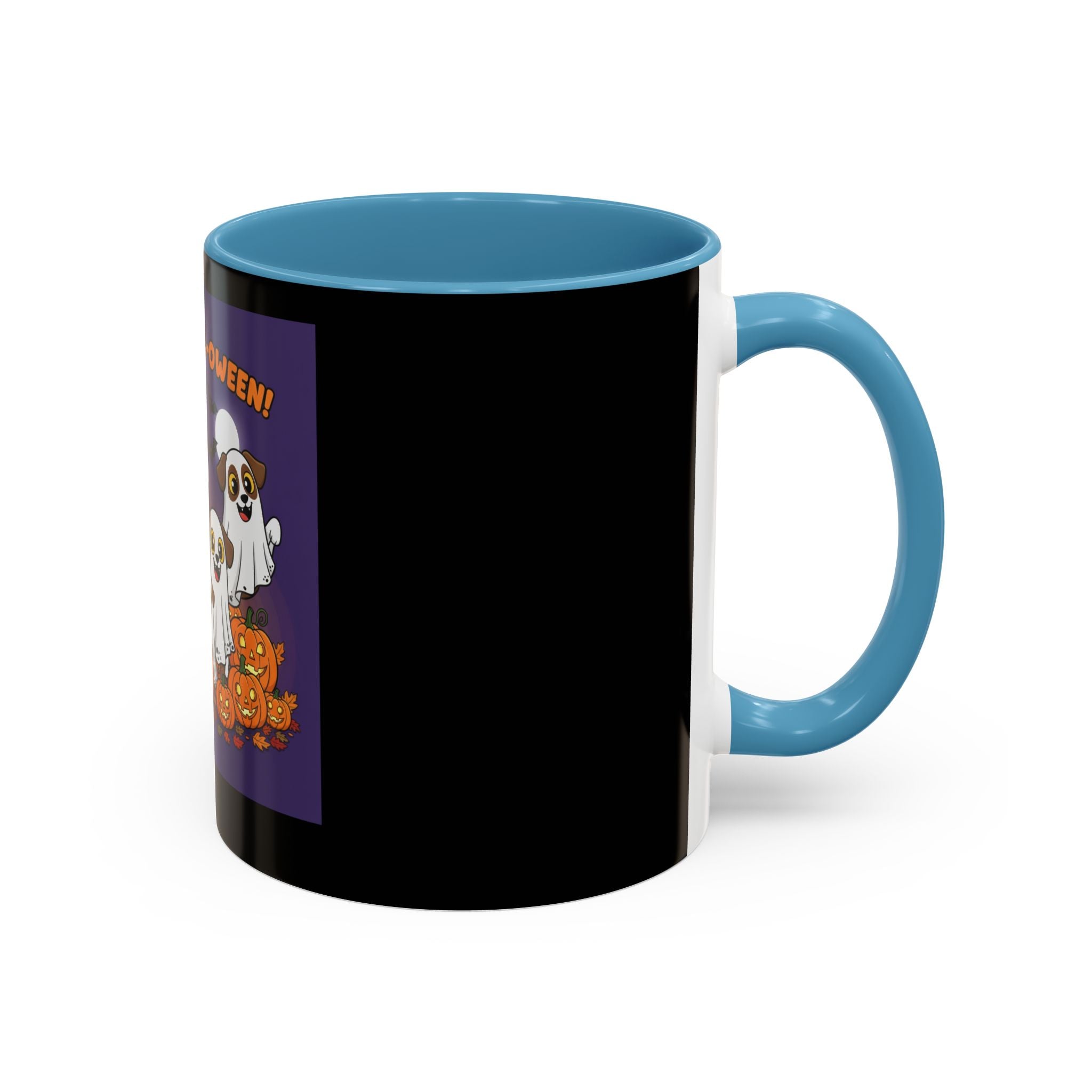 Halloween Coffee Mug with Cute Ghosts, Fun Mug for Halloween Decor, Gift for Dog Lovers, Spooky Season Essential, Pet-Themed Mug