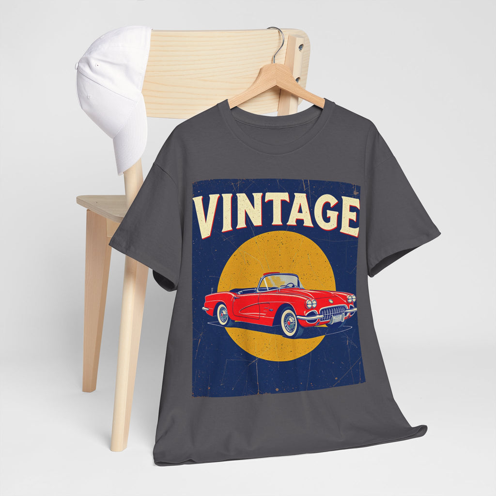 Vintage Car Graphic Tee, Retro Car Oldtimer Muscle Car Style