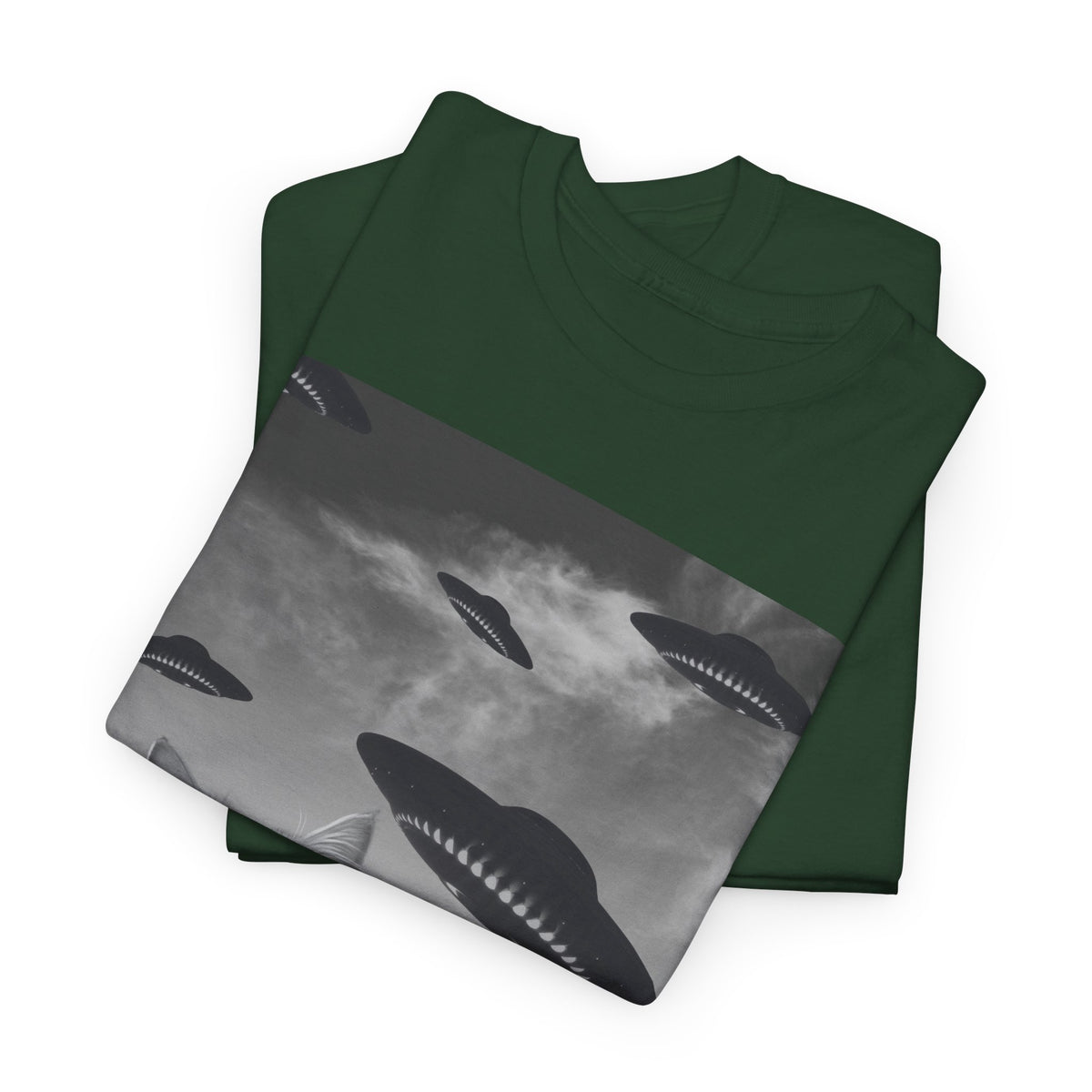 Selfie Cat Alien Invasion T-Shirt – unisex t-shirt by PrintMyDream