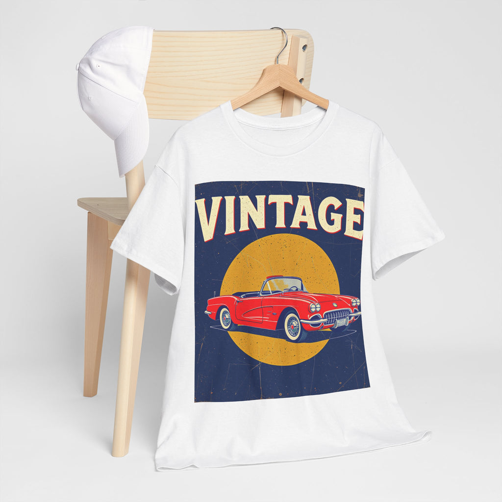 Vintage Car Graphic Tee, Retro Car Oldtimer Muscle Car Style