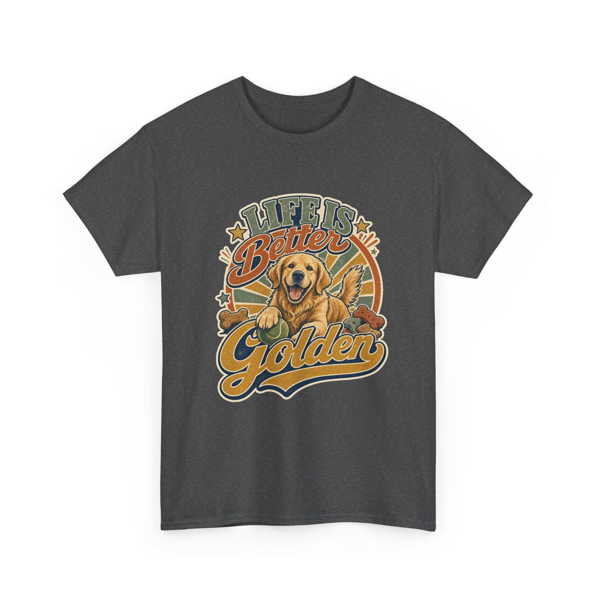 Life Is Better Golden T-Shirt – unisex t-shirt by PrintMyDream