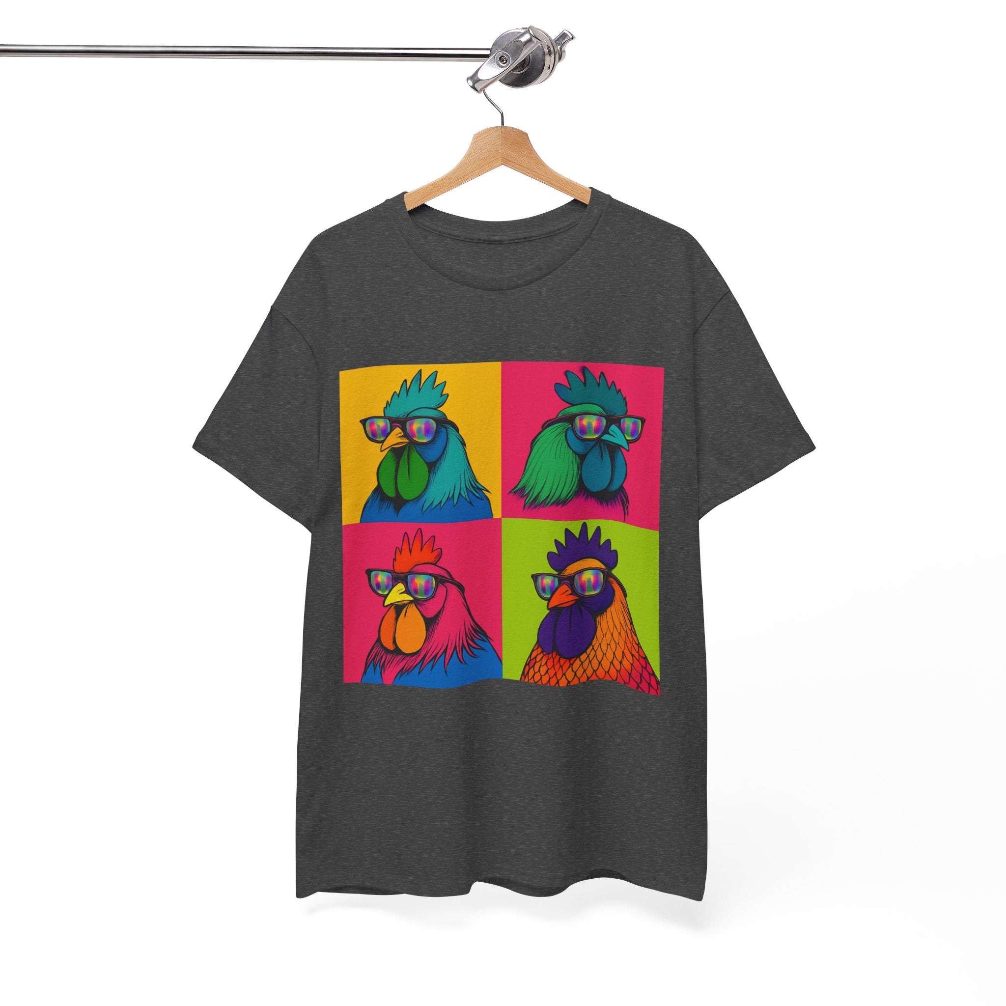 Hipster Chicken with Sunglasses, Funny Meme Art, Trendy Animal Tee, Perfect Gift for Pet Lovers, Unique Streetwear