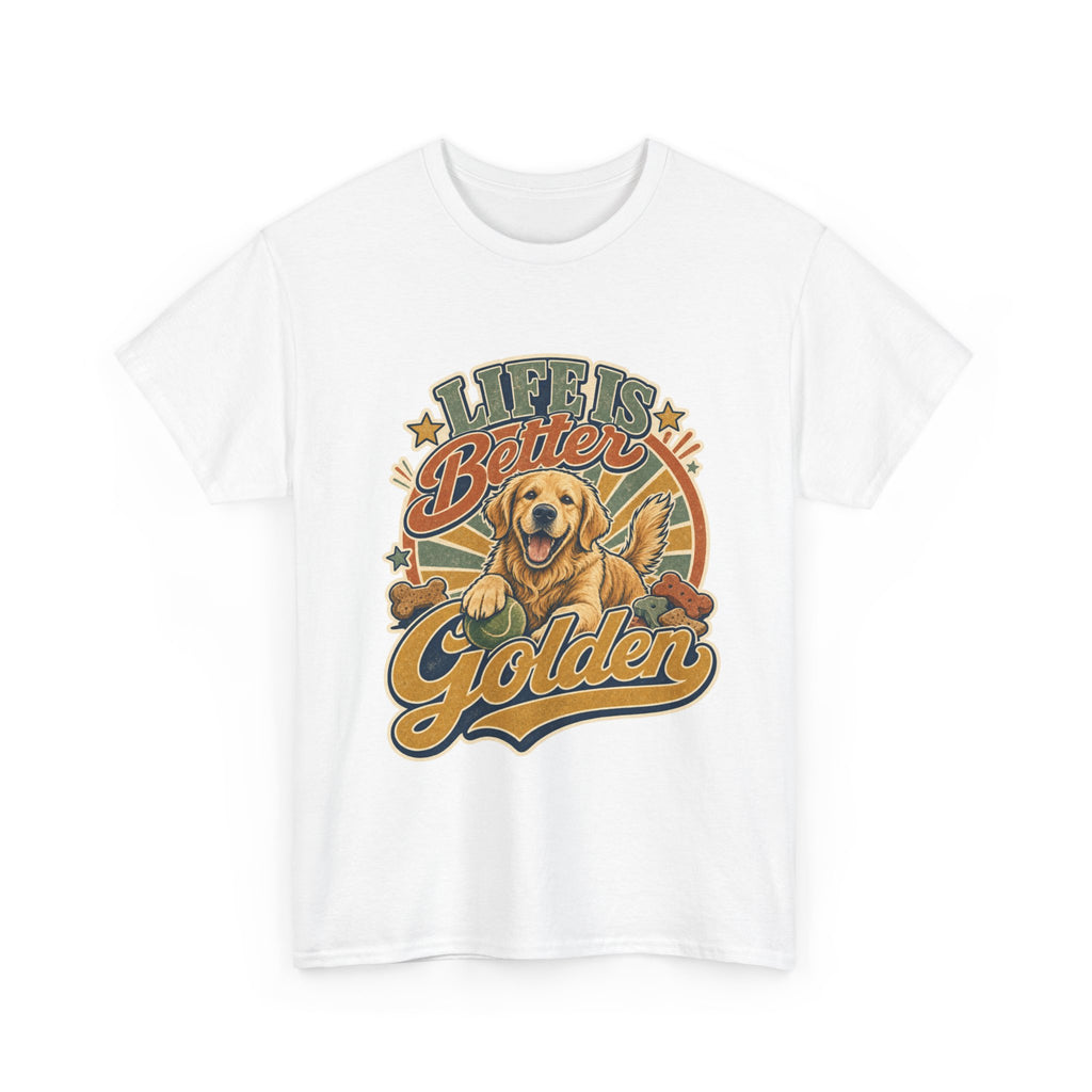 Golden Retriever Design T-shirt - Playful Joy