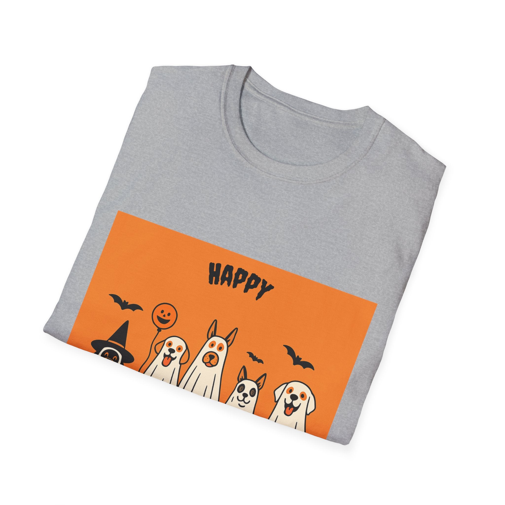 Funny Dog Ghost Squad Unisex T-Shirt - Happy Halloween Design