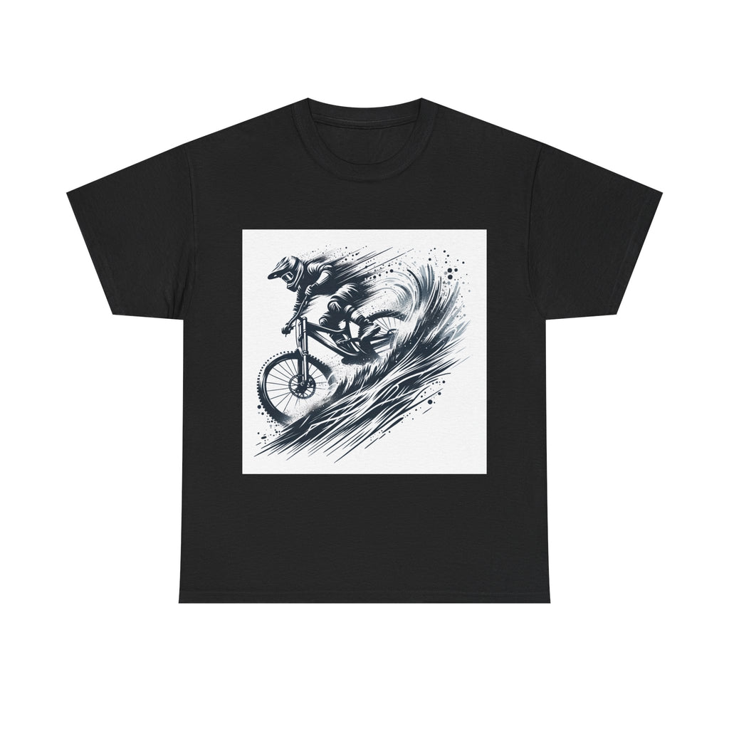 Mountain Bike Drop - Adrenaline-fueled downhill rider