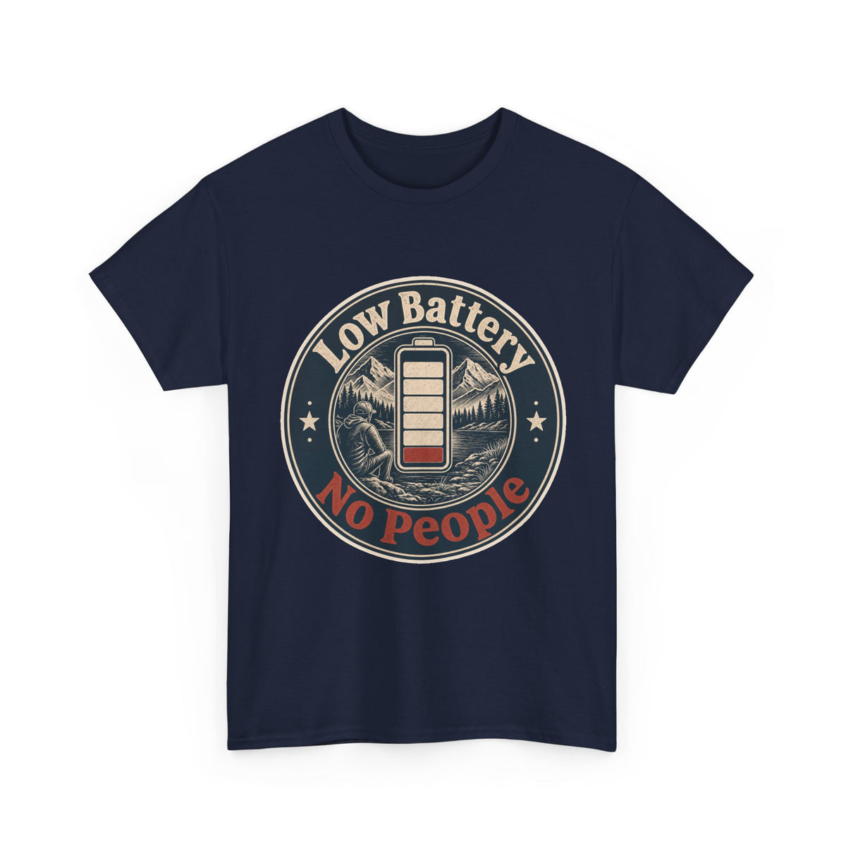 Social Battery Empty T-Shirt – unisex t-shirt by PrintMyDream