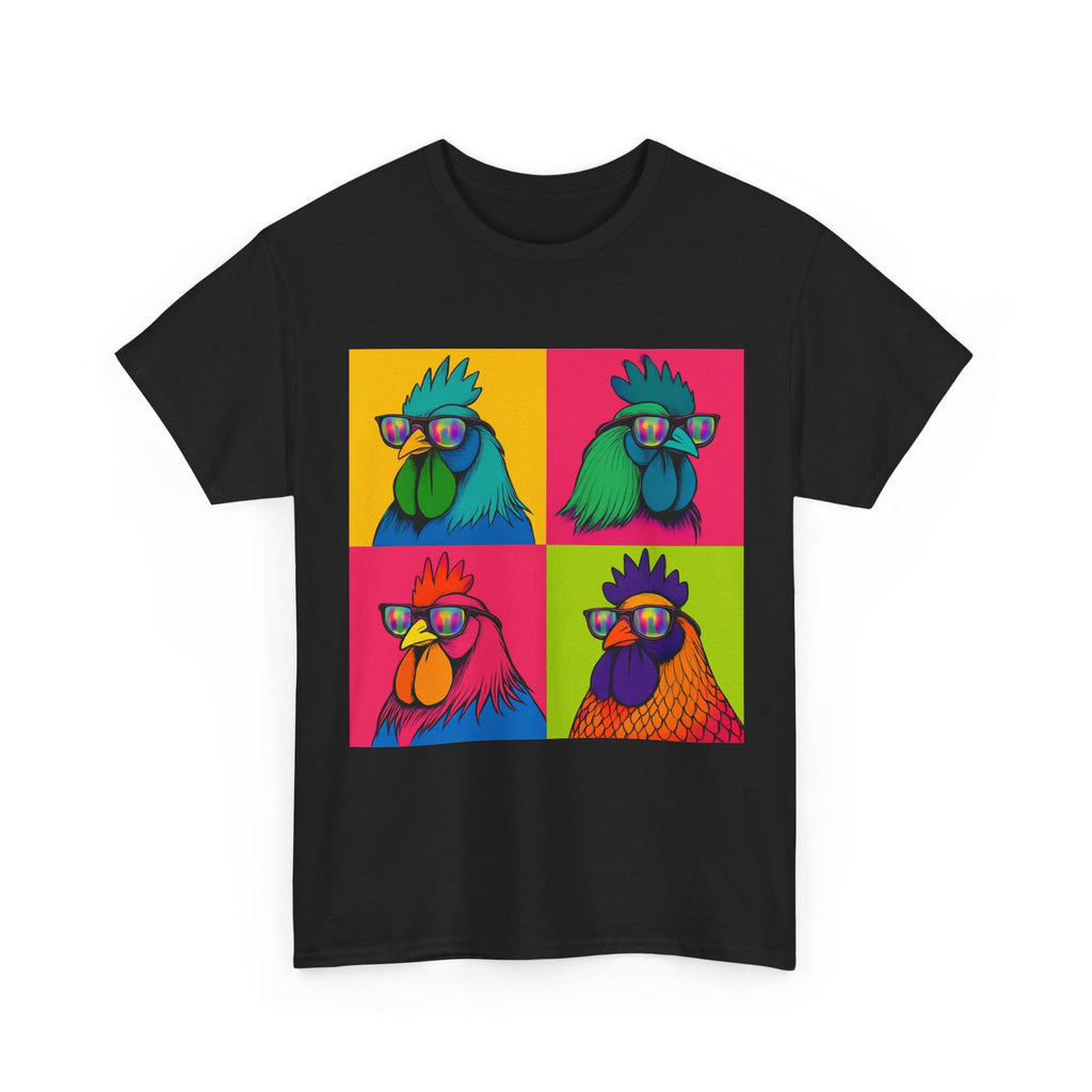 Cool Chicken Sunglasses T-Shirt, Funny Rooster Graphic Tee, Farm Humor Gift for Chicken Lovers