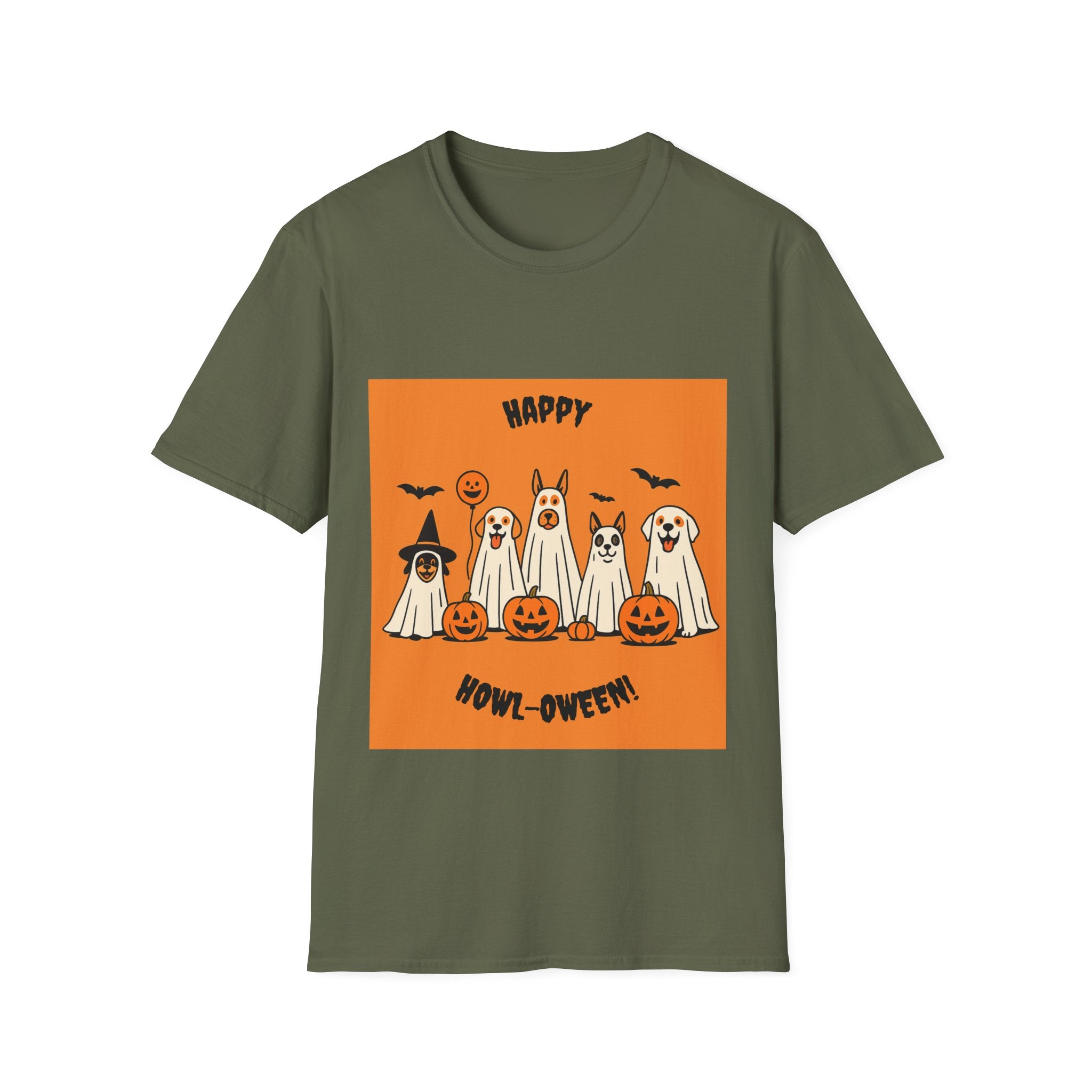 Funny Dog Ghost Squad Unisex T-Shirt - Happy Halloween Design