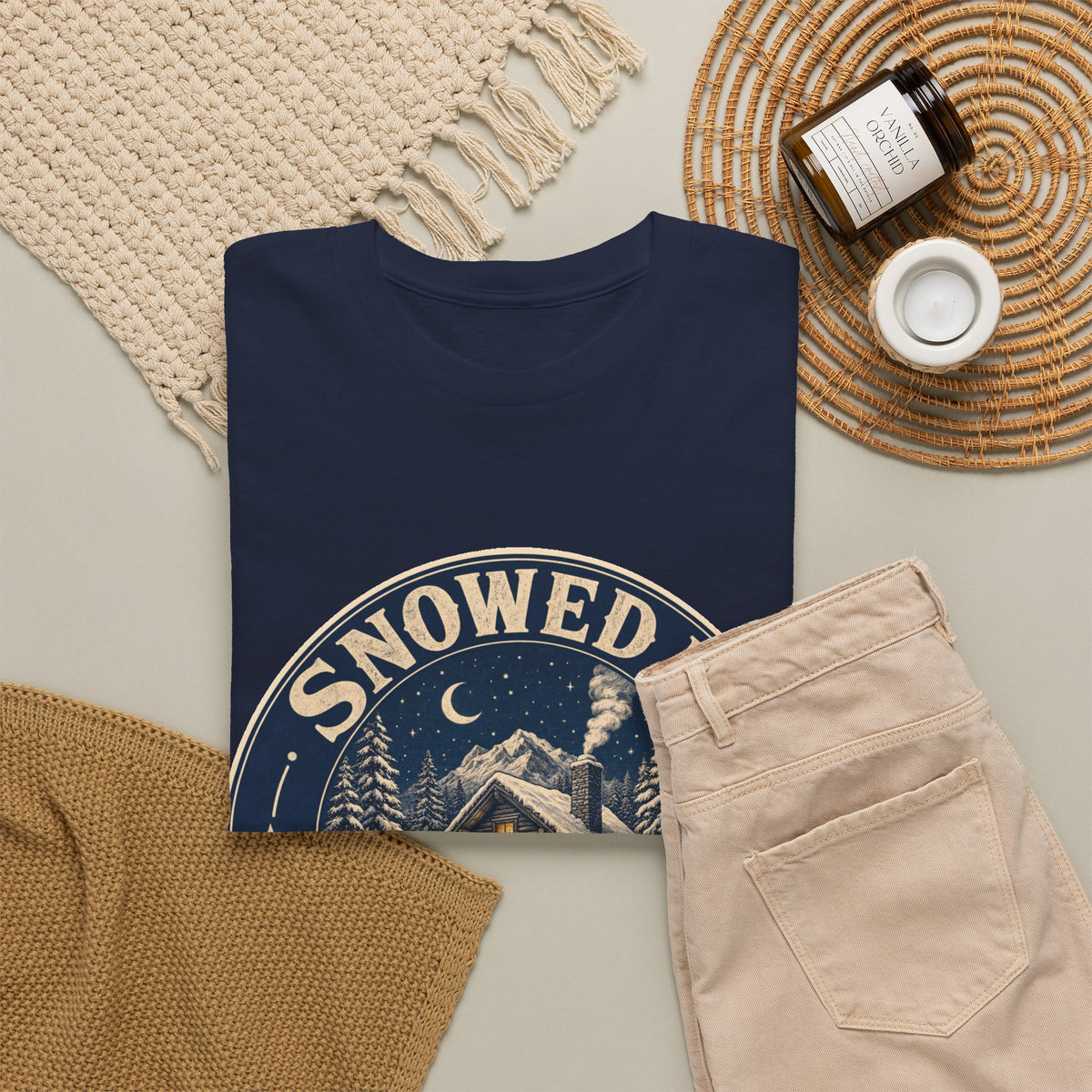 Snowed In & Happy T-Shirt – unisex t-shirt by PrintMyDream
