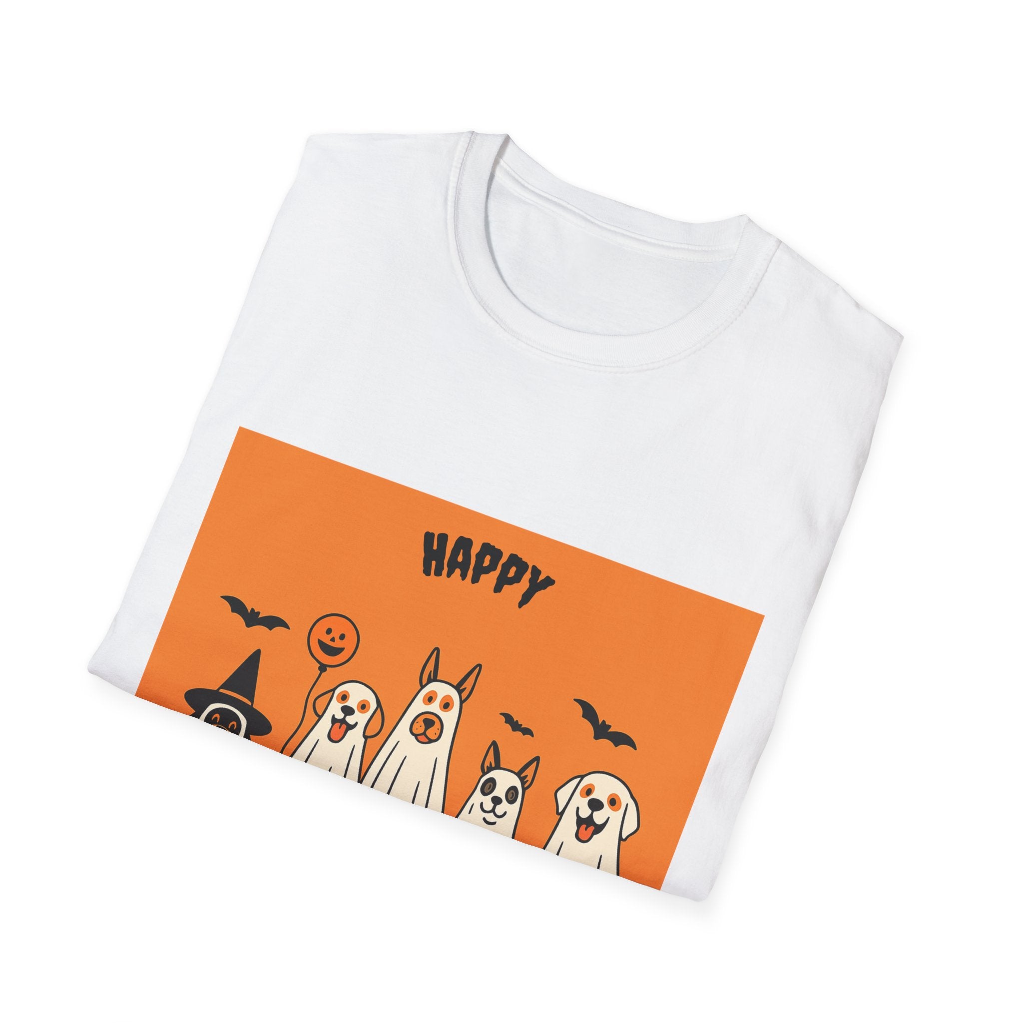 Funny Dog Ghost Squad Unisex T-Shirt - Happy Halloween Design