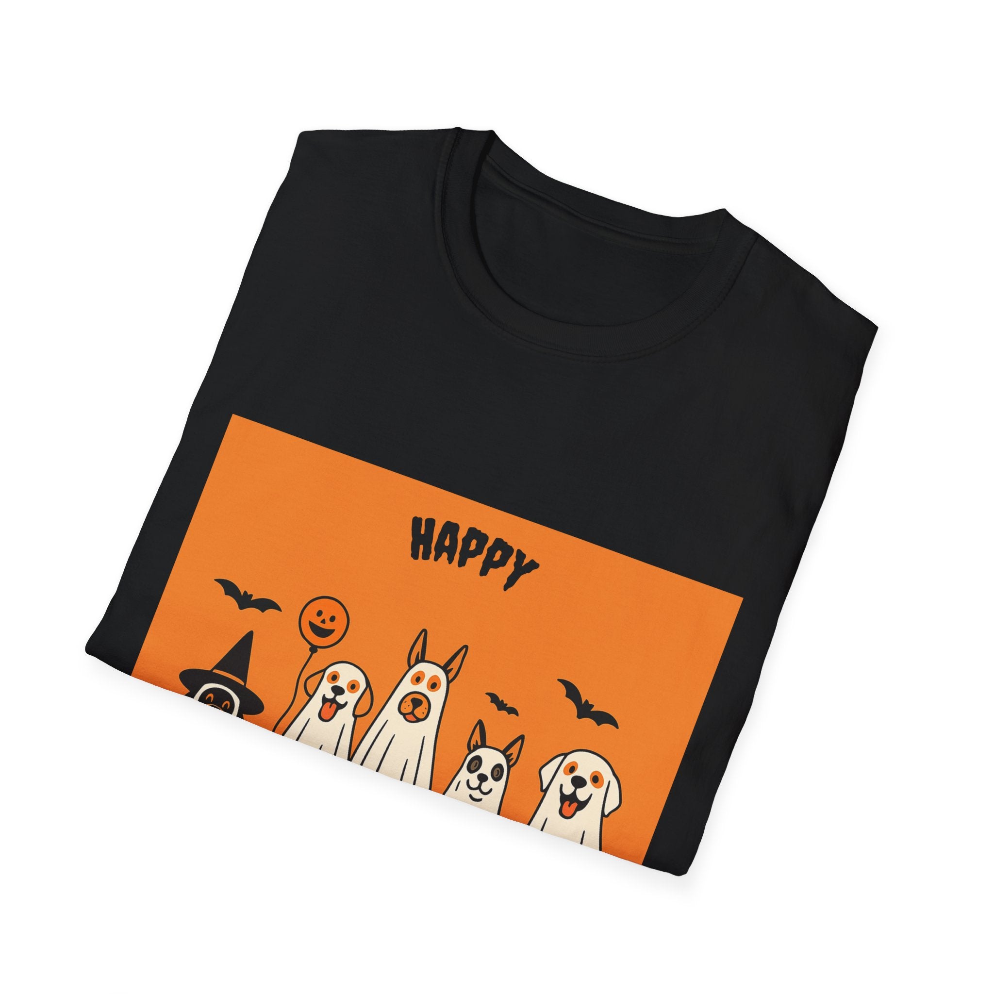 Funny Dog Ghost Squad Unisex T-Shirt - Happy Halloween Design