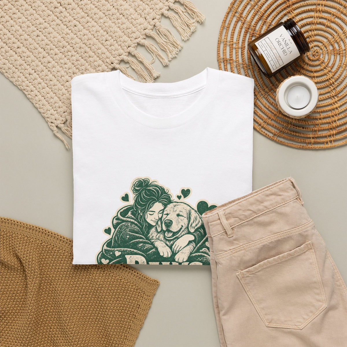 Golden Retriever Cuddles T-Shirt – unisex t-shirt by PrintMyDream