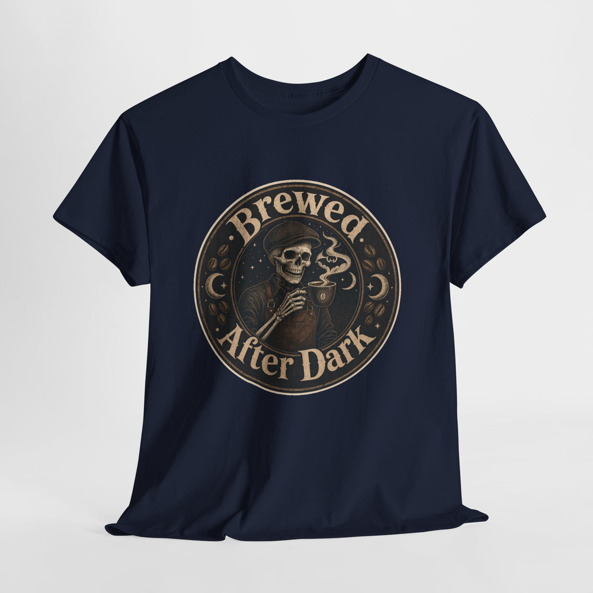 Grinning Skeleton Barista T-Shirt – unisex t-shirt by PrintMyDream