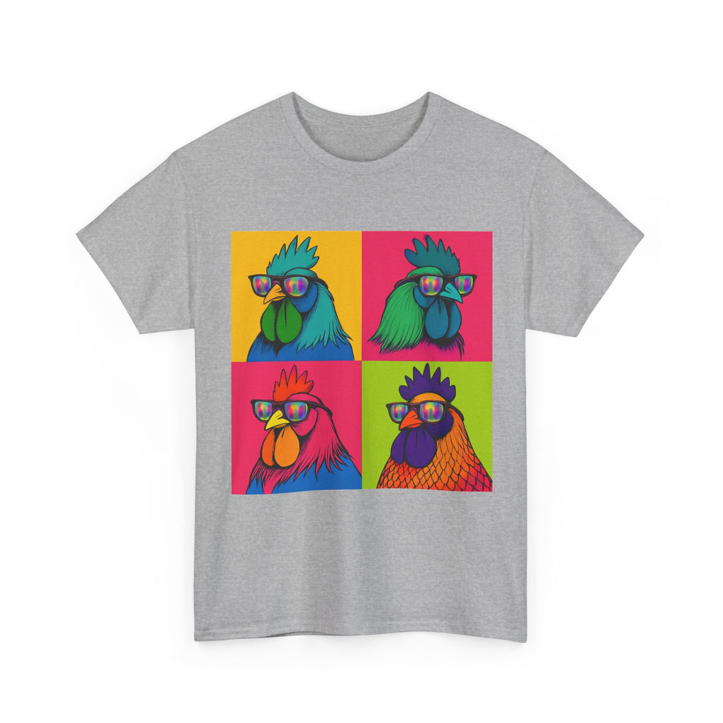 Cool Chicken Sunglasses T-Shirt, Funny Rooster Graphic Tee, Farm Humor Gift for Chicken Lovers