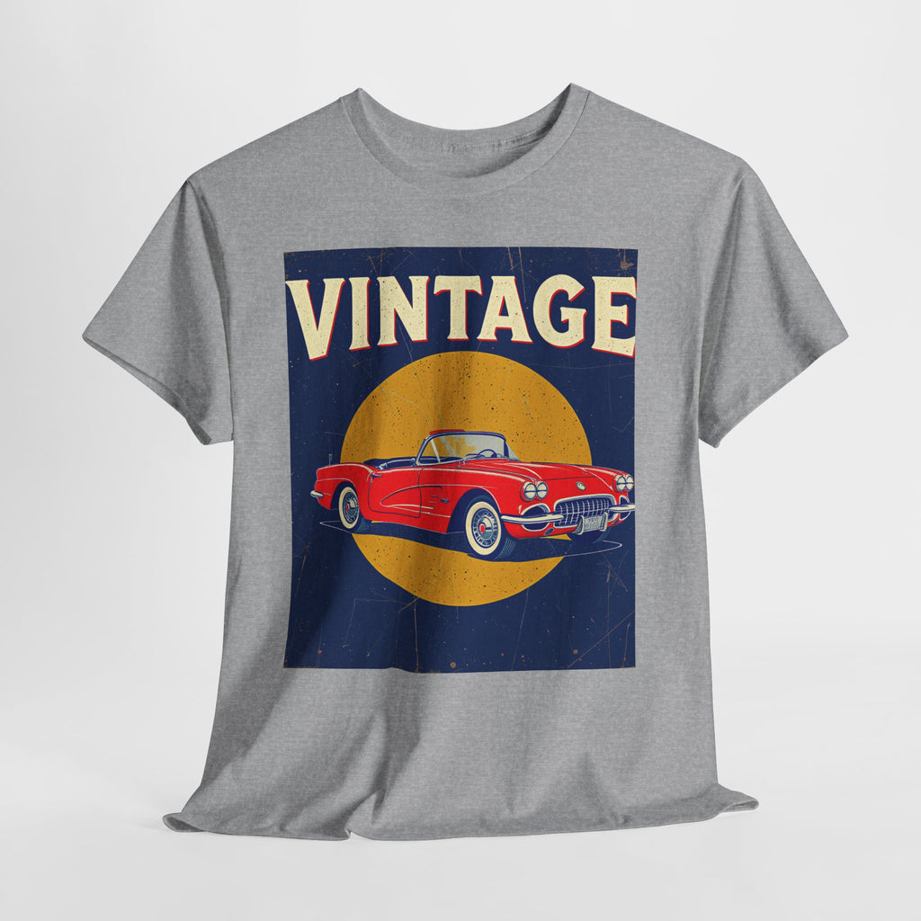 Vintage Car Graphic Tee, Retro Car Oldtimer Muscle Car Style