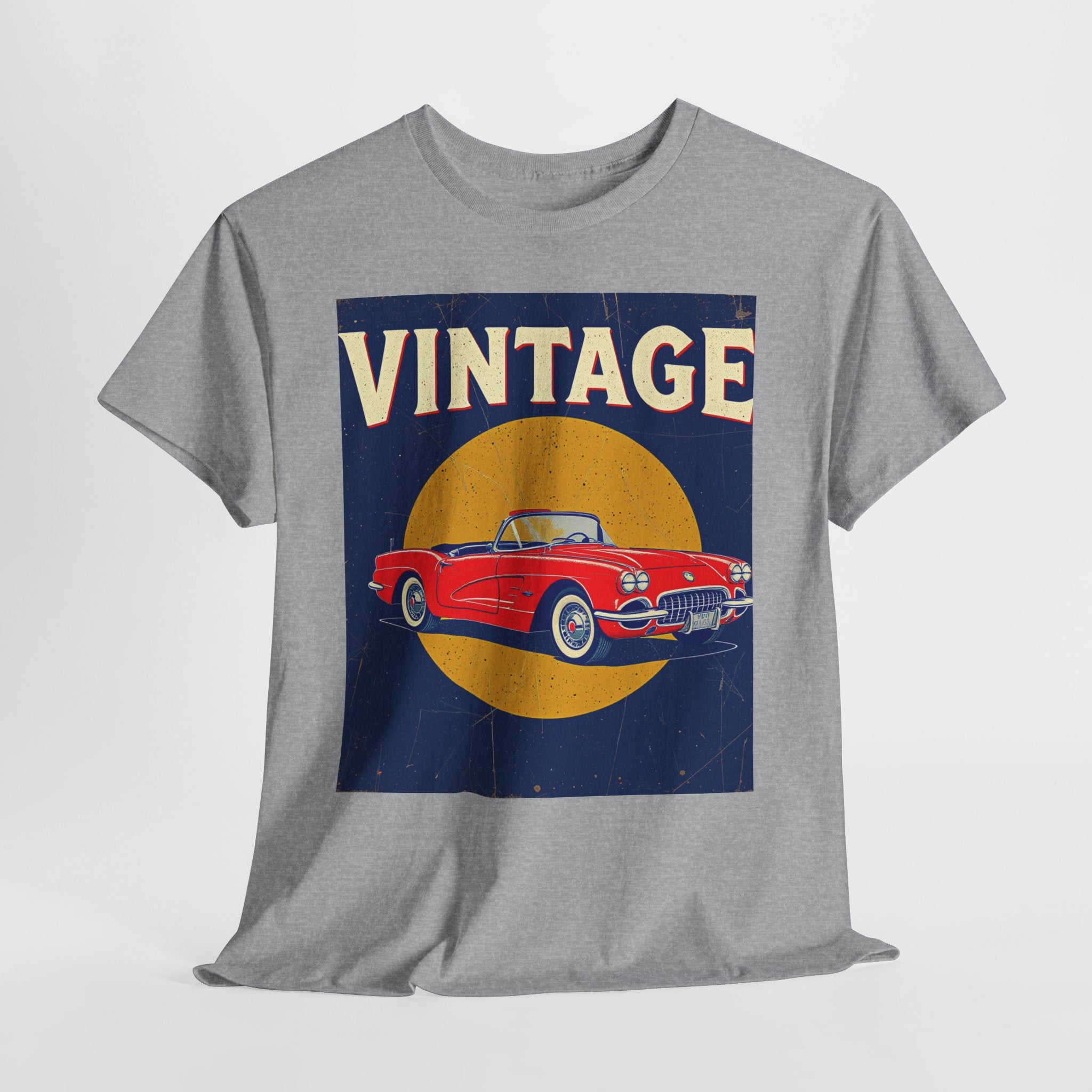 Vintage Car Graphic Tee, Retro Car Oldtimer Muscle Car Style