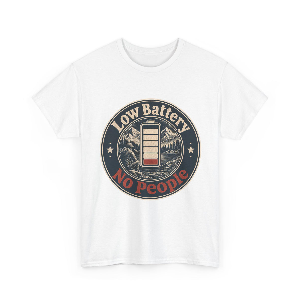 Social Battery Empty T-Shirt – unisex t-shirt by PrintMyDream