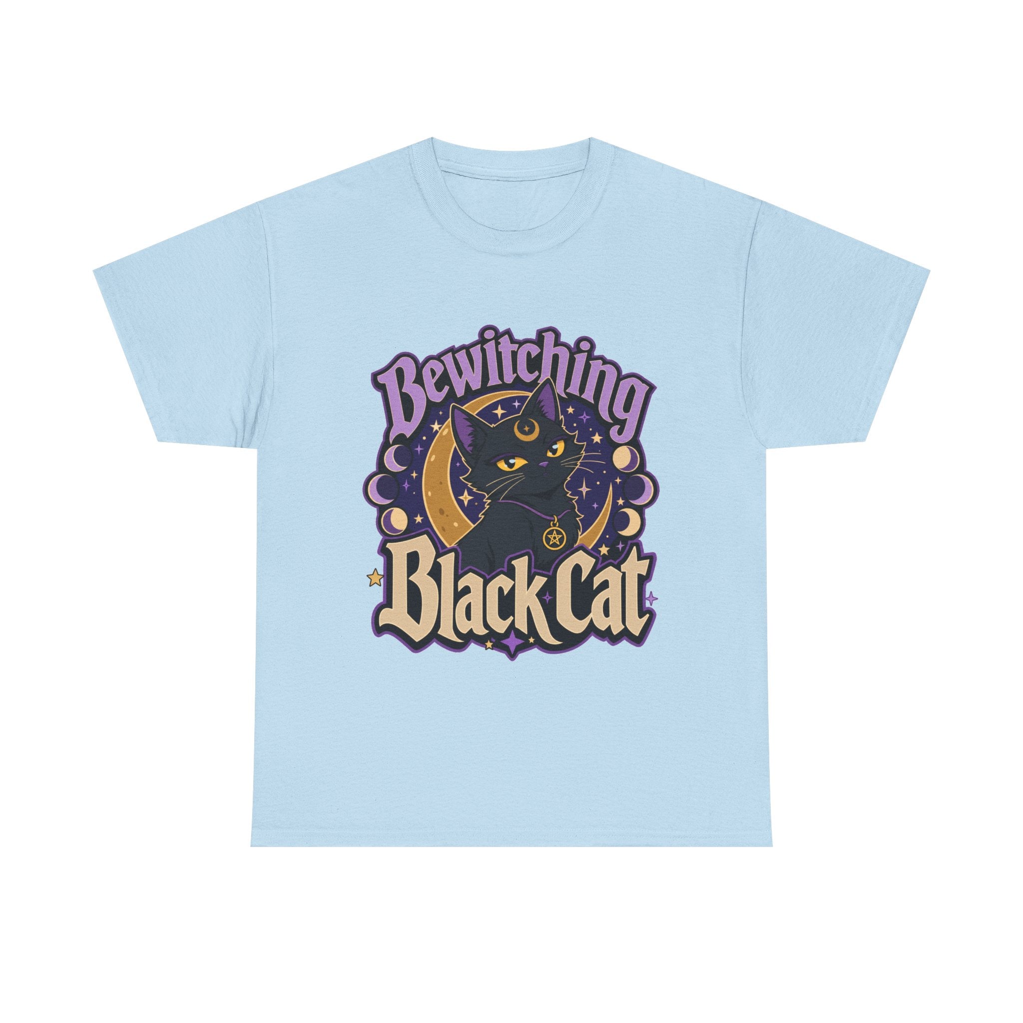 Black Cat Magic T-Shirt - Mystical Design Delight