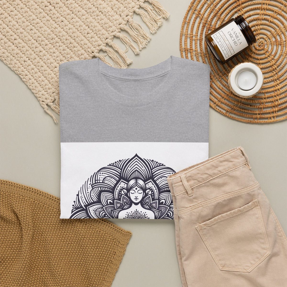 Meditating Lotus Mandala T-Shirt – unisex t-shirt by PrintMyDream