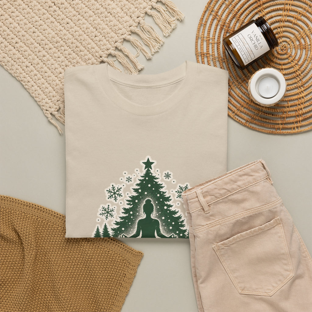 Namaste Home for the Holidays Yoga T-Shirt – unisex t-shirt by PrintMyDream