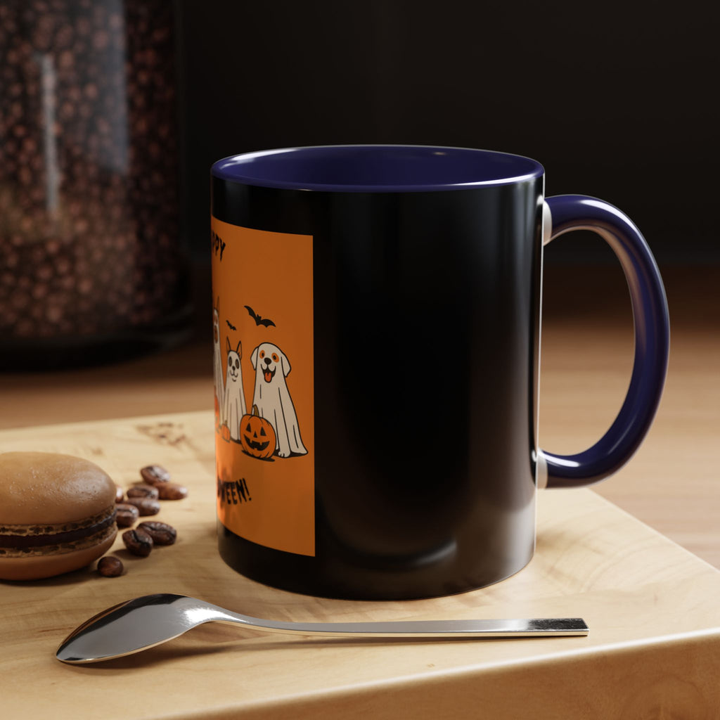 Halloween Ghosts Coffee Mug, Spooky Mug, Autumn Drinkware, Trick or Treat Gift, Holiday Coffee Cup