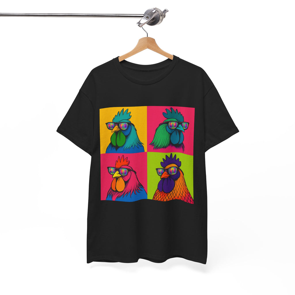 Hipster Chicken with Sunglasses, Funny Meme Art, Trendy Animal Tee, Perfect Gift for Pet Lovers, Unique Streetwear