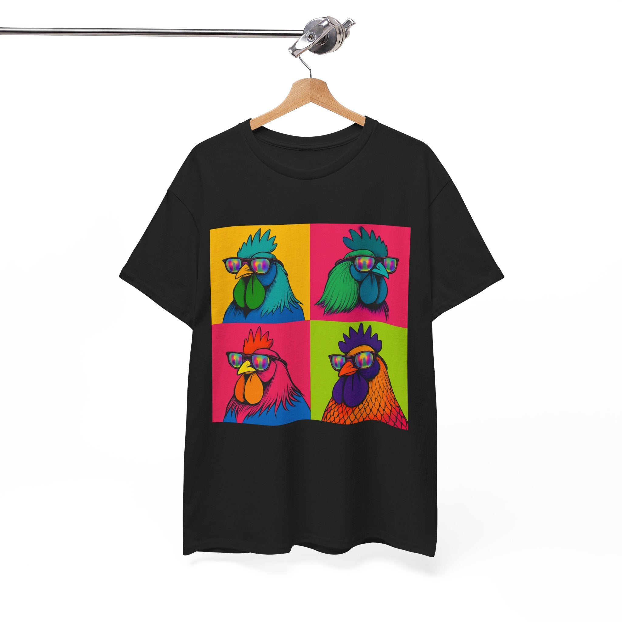 Hipster Chicken with Sunglasses, Funny Meme Art, Trendy Animal Tee, Perfect Gift for Pet Lovers, Unique Streetwear