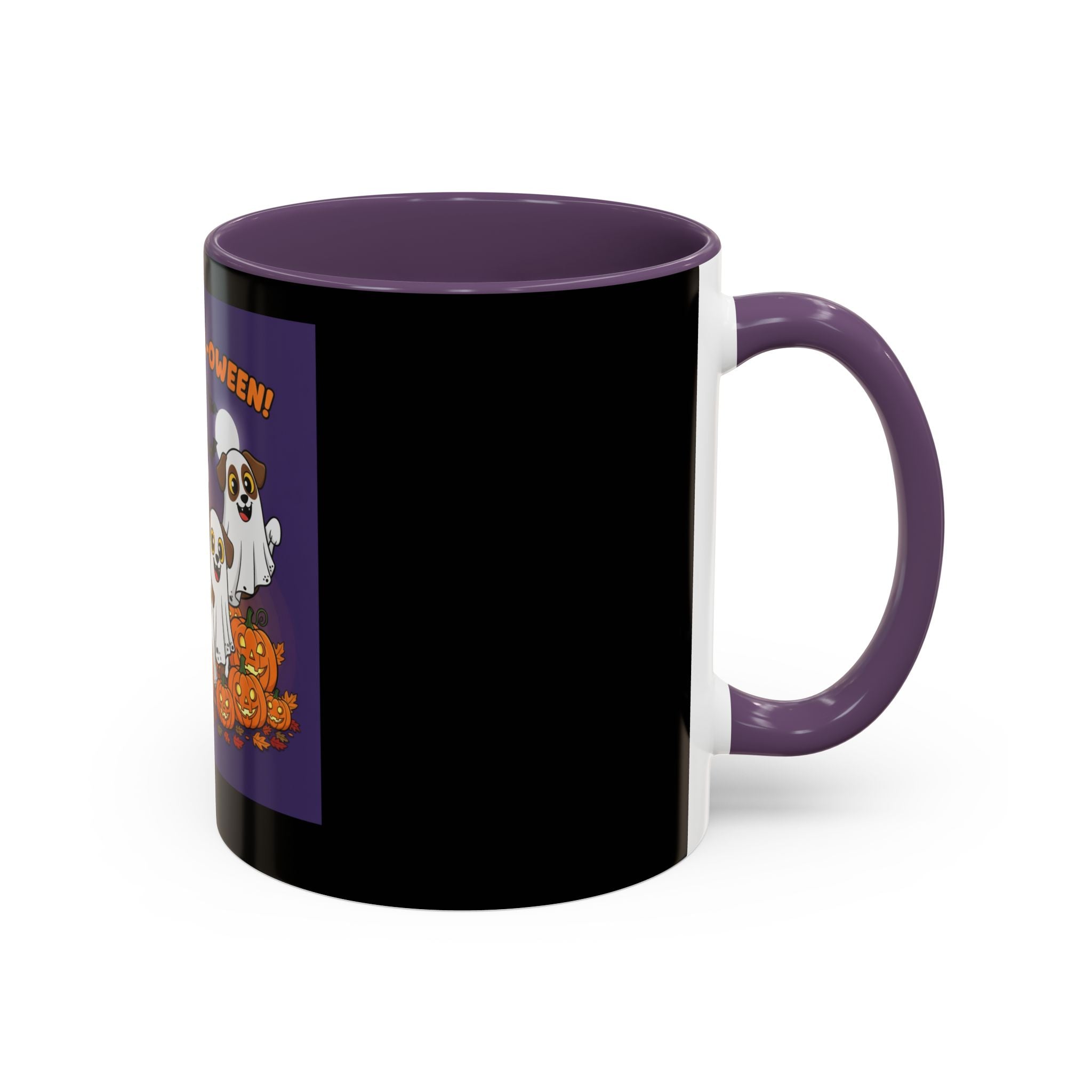 Halloween Coffee Mug with Cute Ghosts, Fun Mug for Halloween Decor, Gift for Dog Lovers, Spooky Season Essential, Pet-Themed Mug