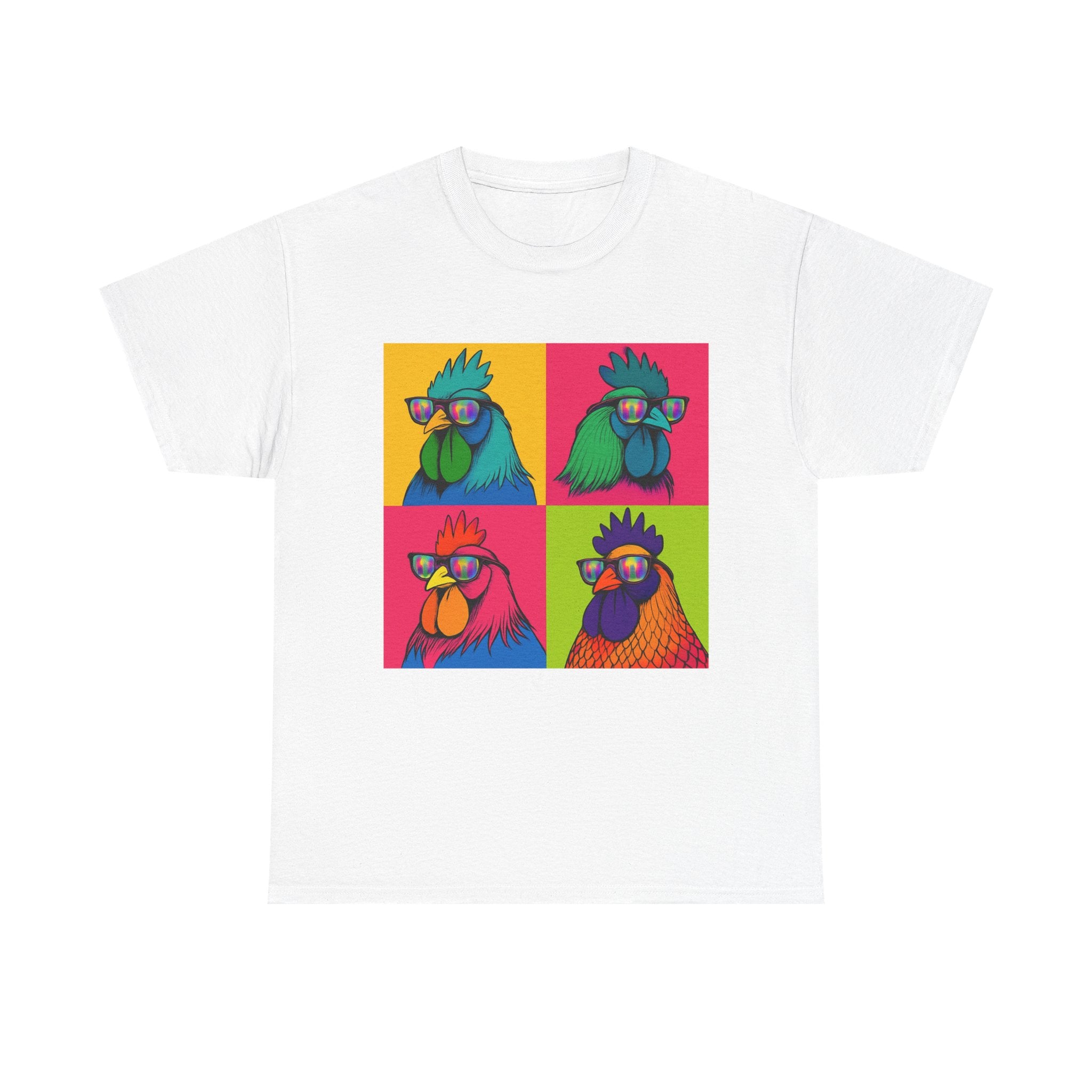 Hipster Chicken with Sunglasses, Funny Meme Art, Trendy Animal Tee, Perfect Gift for Pet Lovers, Unique Streetwear