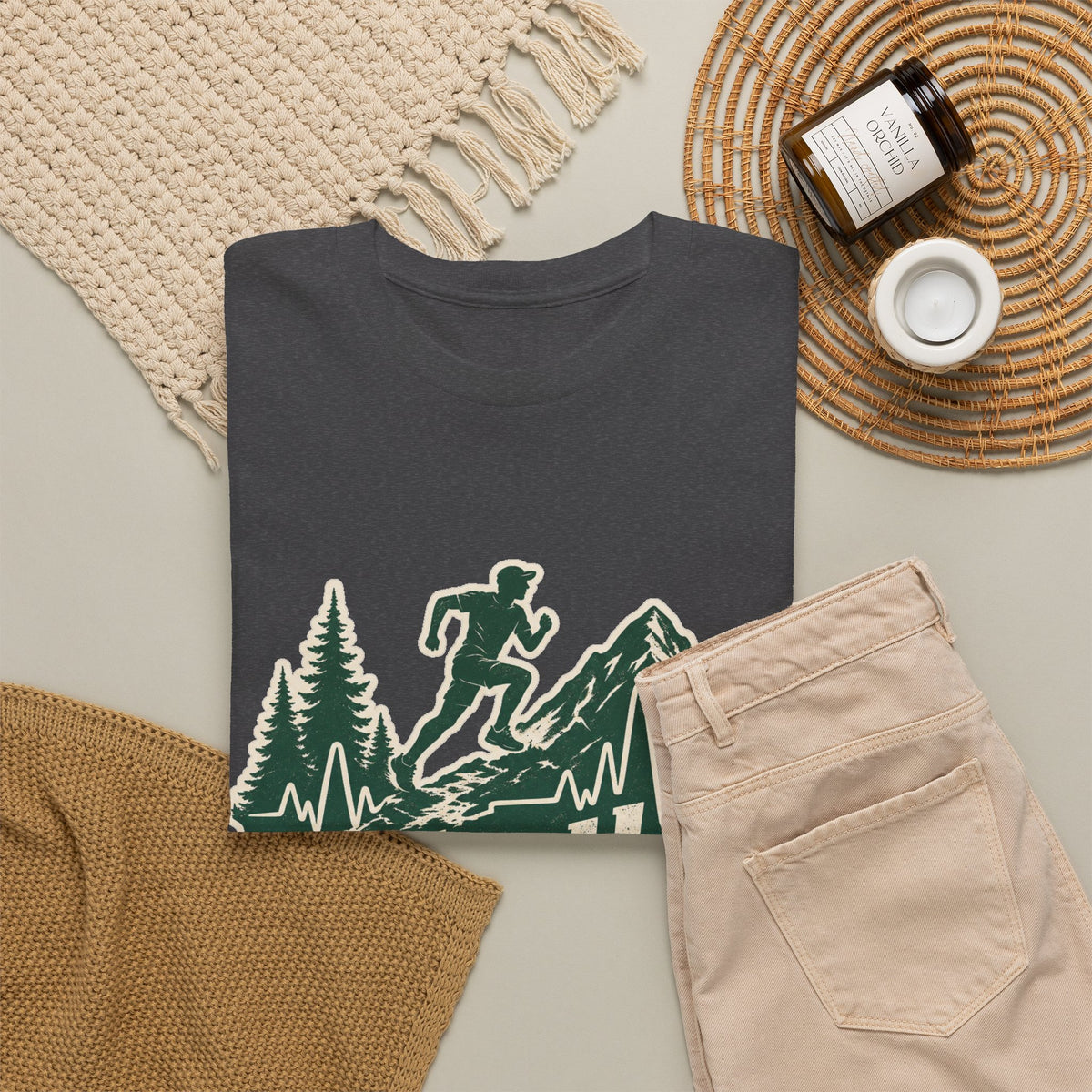 Trail Runner Heartbeat T-Shirt – unisex t-shirt by PrintMyDream