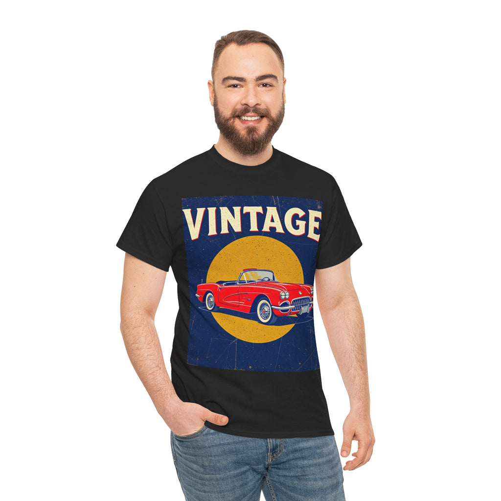 Vintage Car Graphic Tee, Retro Car Oldtimer Muscle Car Style