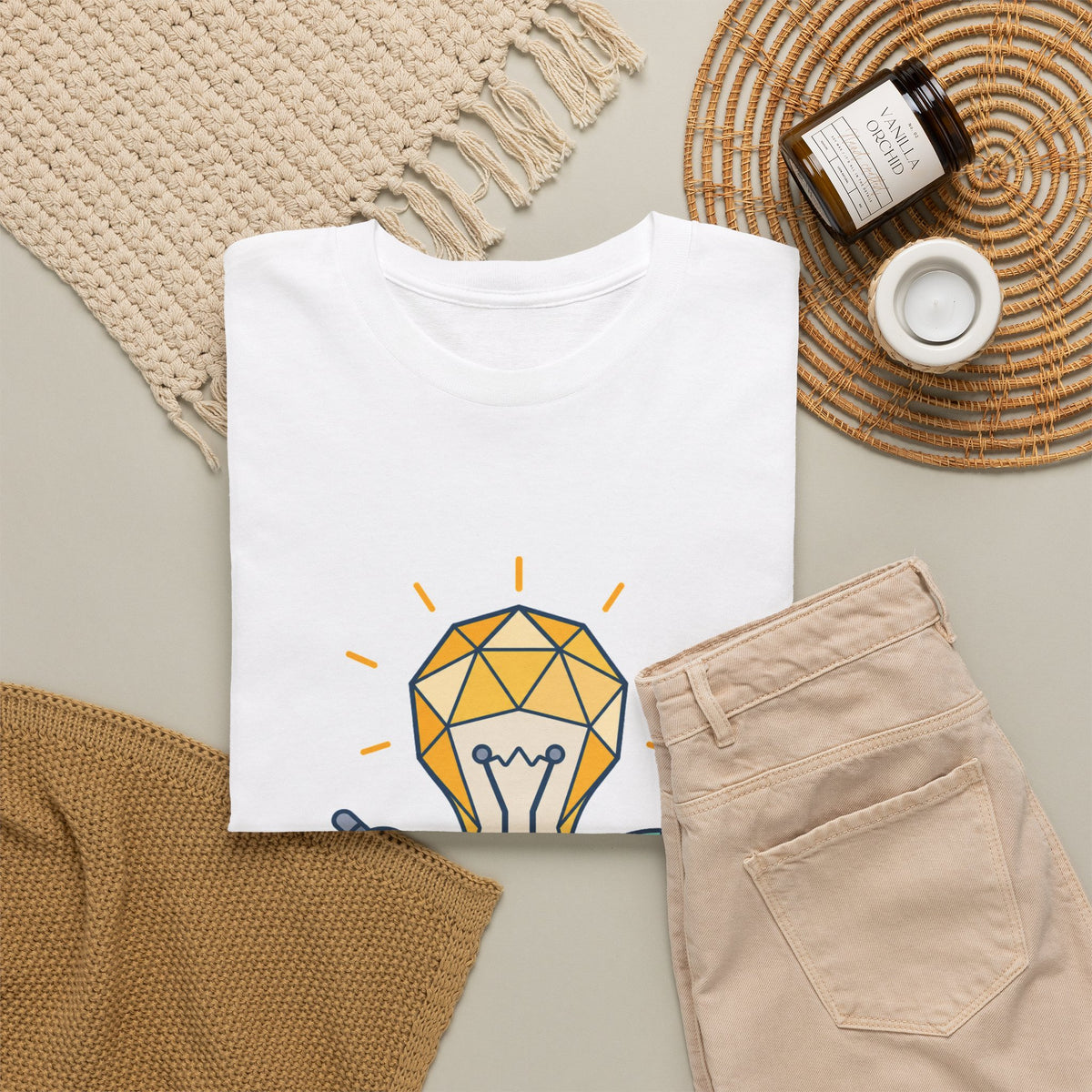 Lightbulb Math Tools T-Shirt – unisex t-shirt by PrintMyDream