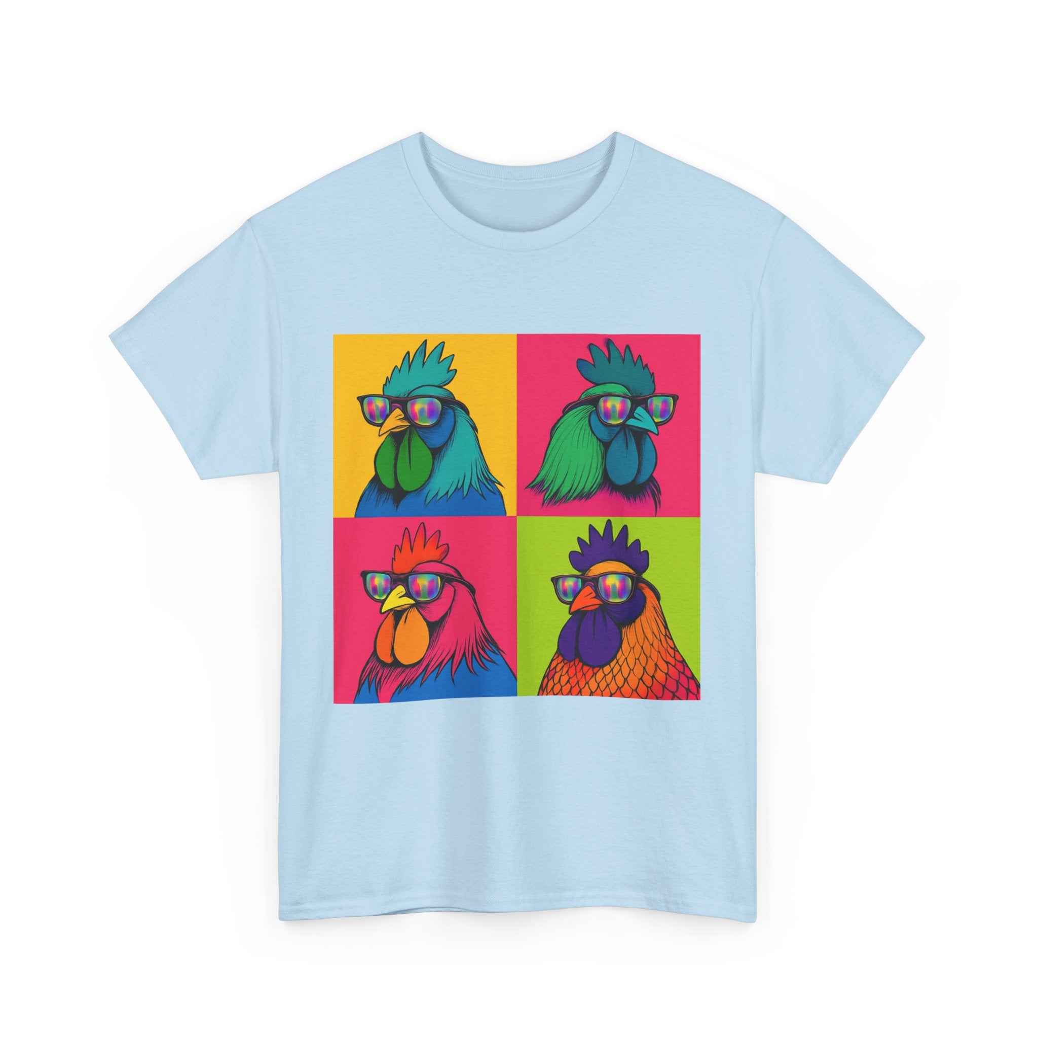 Hipster Chicken with Sunglasses, Funny Meme Art, Trendy Animal Tee, Perfect Gift for Pet Lovers, Unique Streetwear