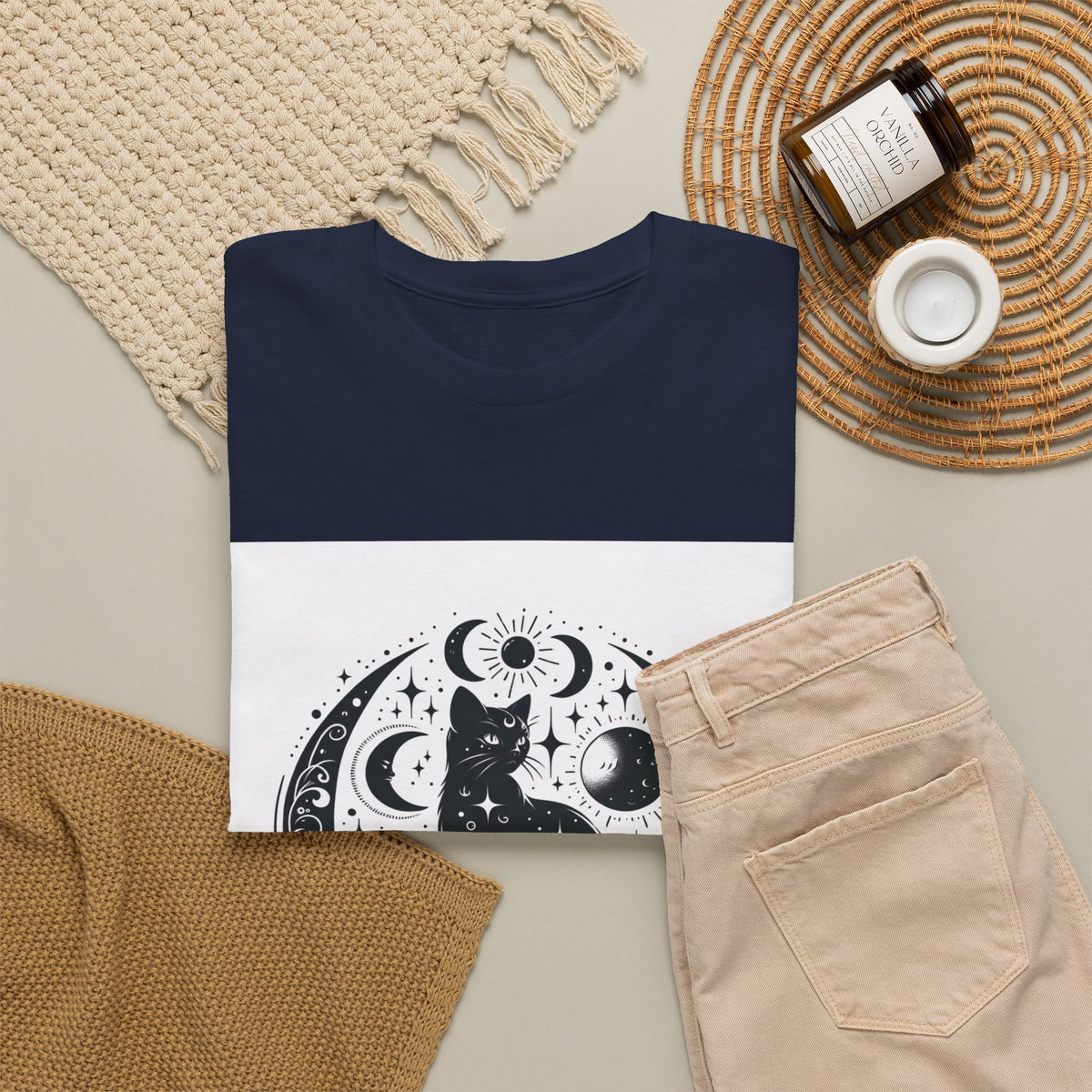 Mystic Moon Cat T-Shirt – unisex t-shirt by PrintMyDream